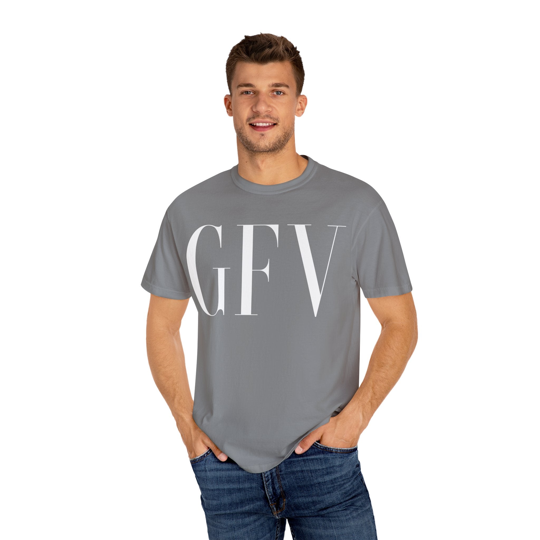 Motivational Unisex Garment-Dyed T-Shirt - Grind Focus Vision