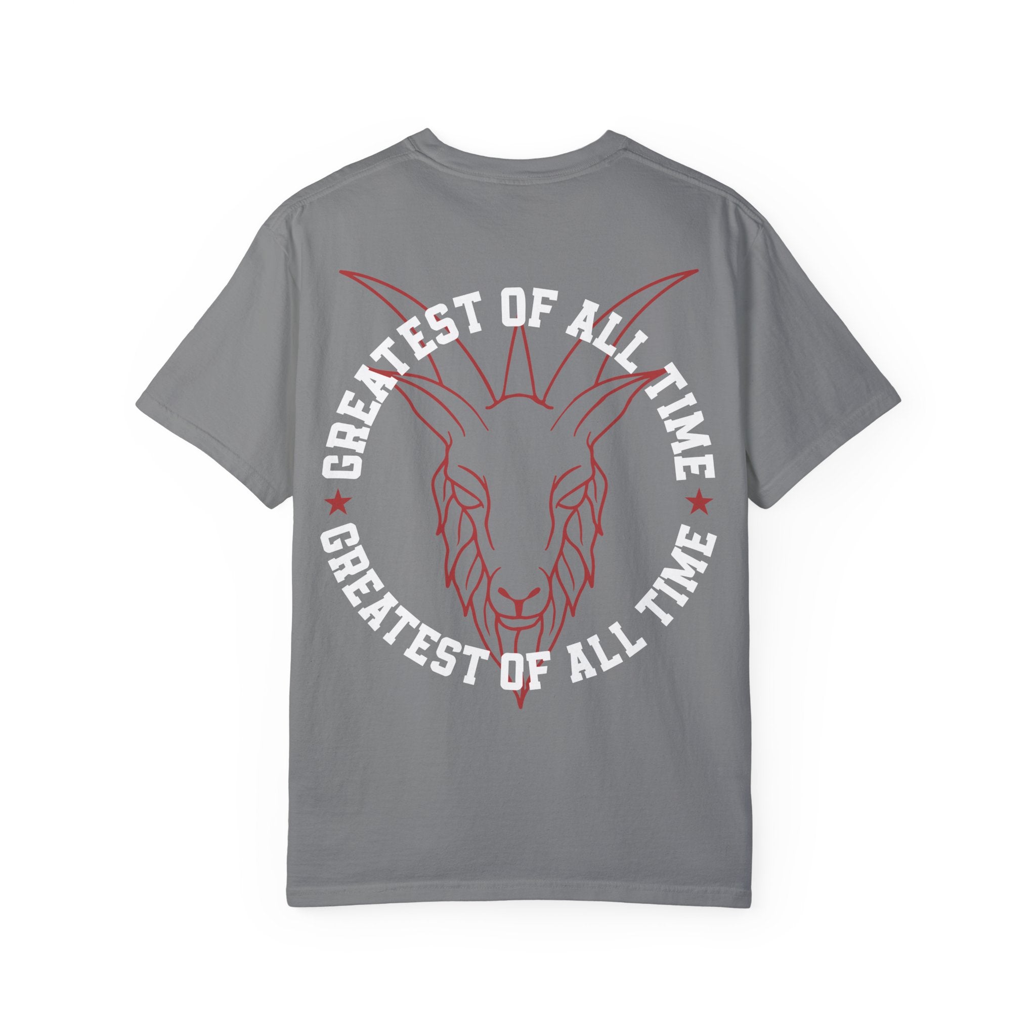 Unisex Garment-Dyed T-shirt - 'Greatest of All Time' Goat Design