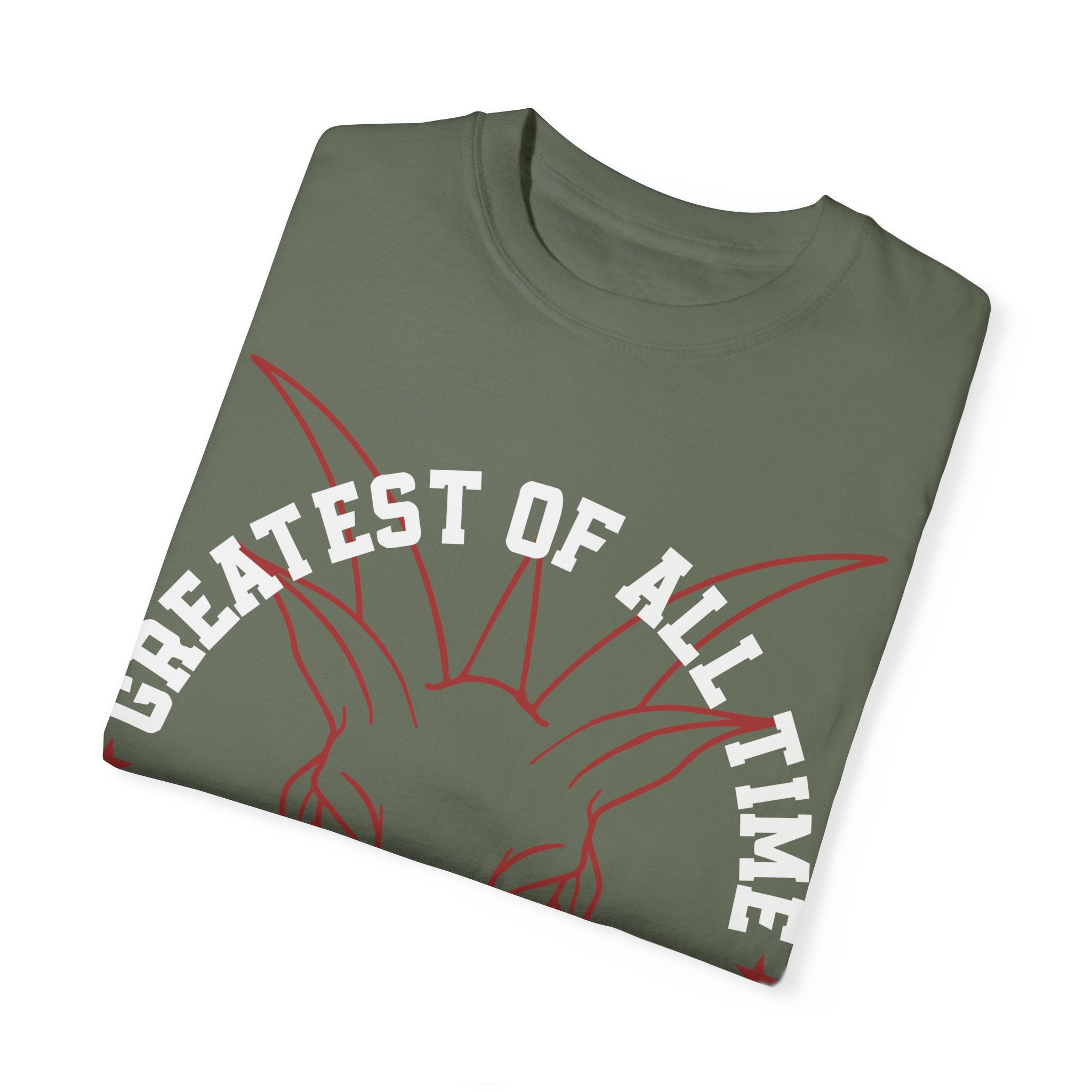 Unisex Garment-Dyed T-shirt - 'Greatest of All Time' Goat Design