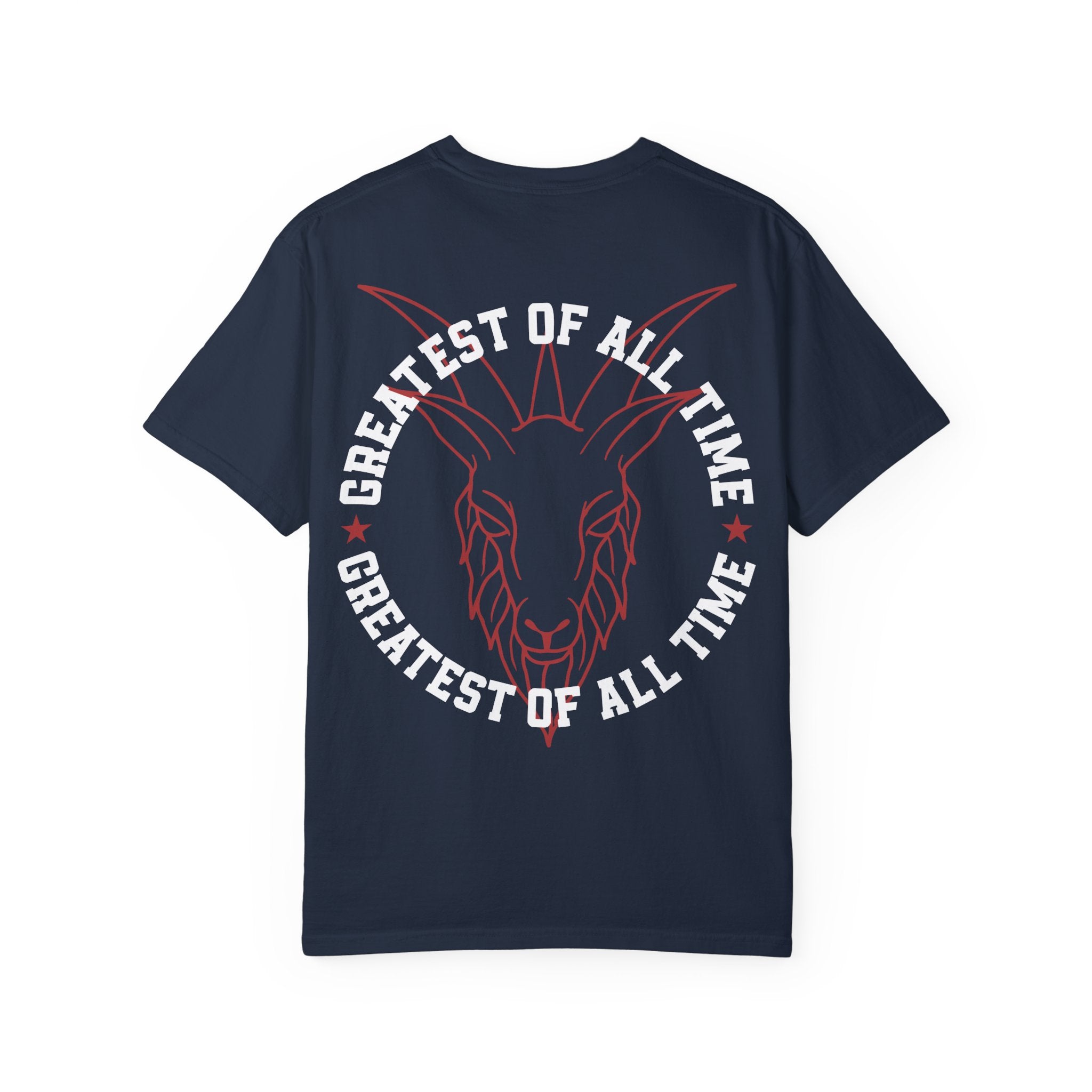 Unisex Garment-Dyed T-shirt - 'Greatest of All Time' Goat Design