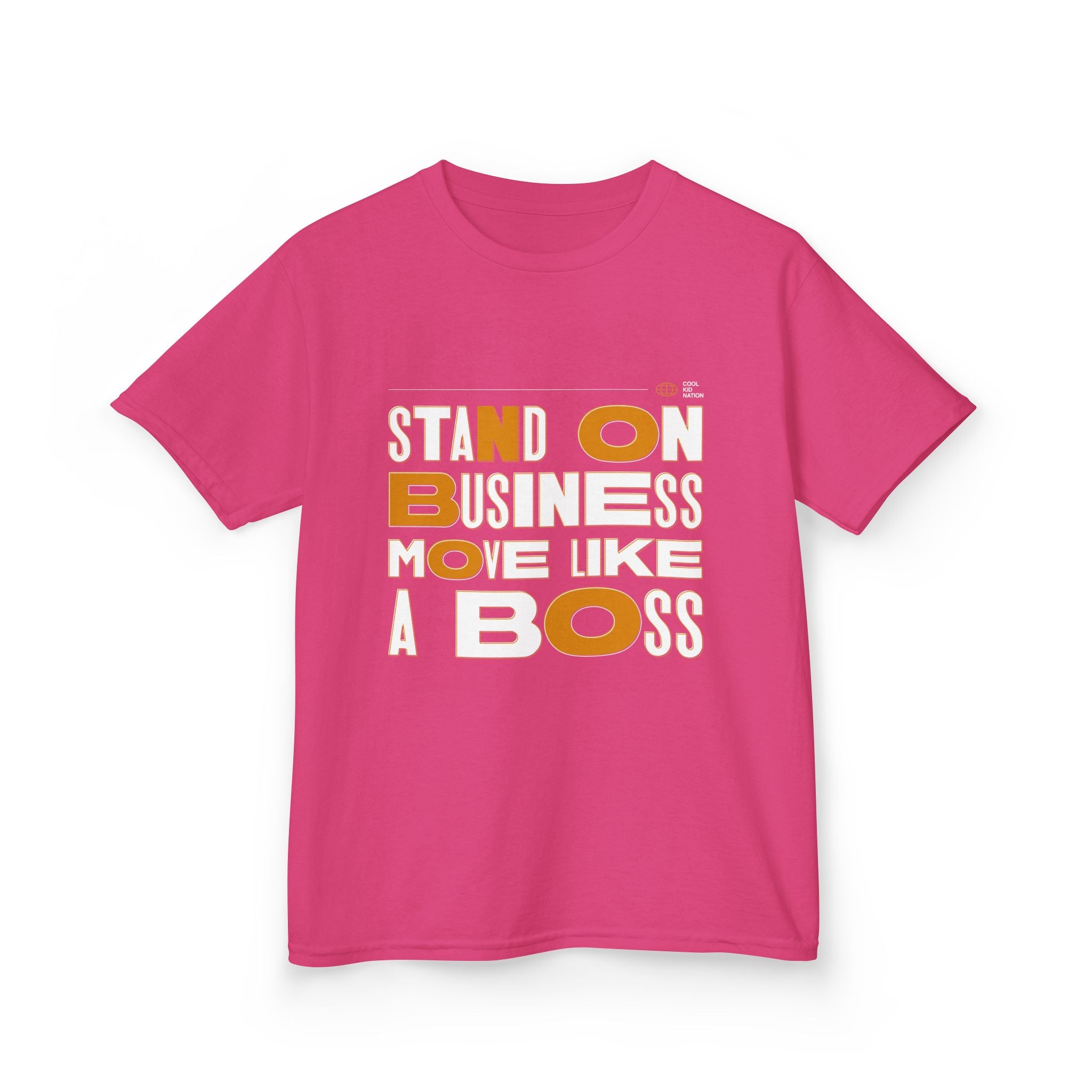 Kids Boss Tee - 'Stand On Business, Move Like A Boss' Statement T-Shirt