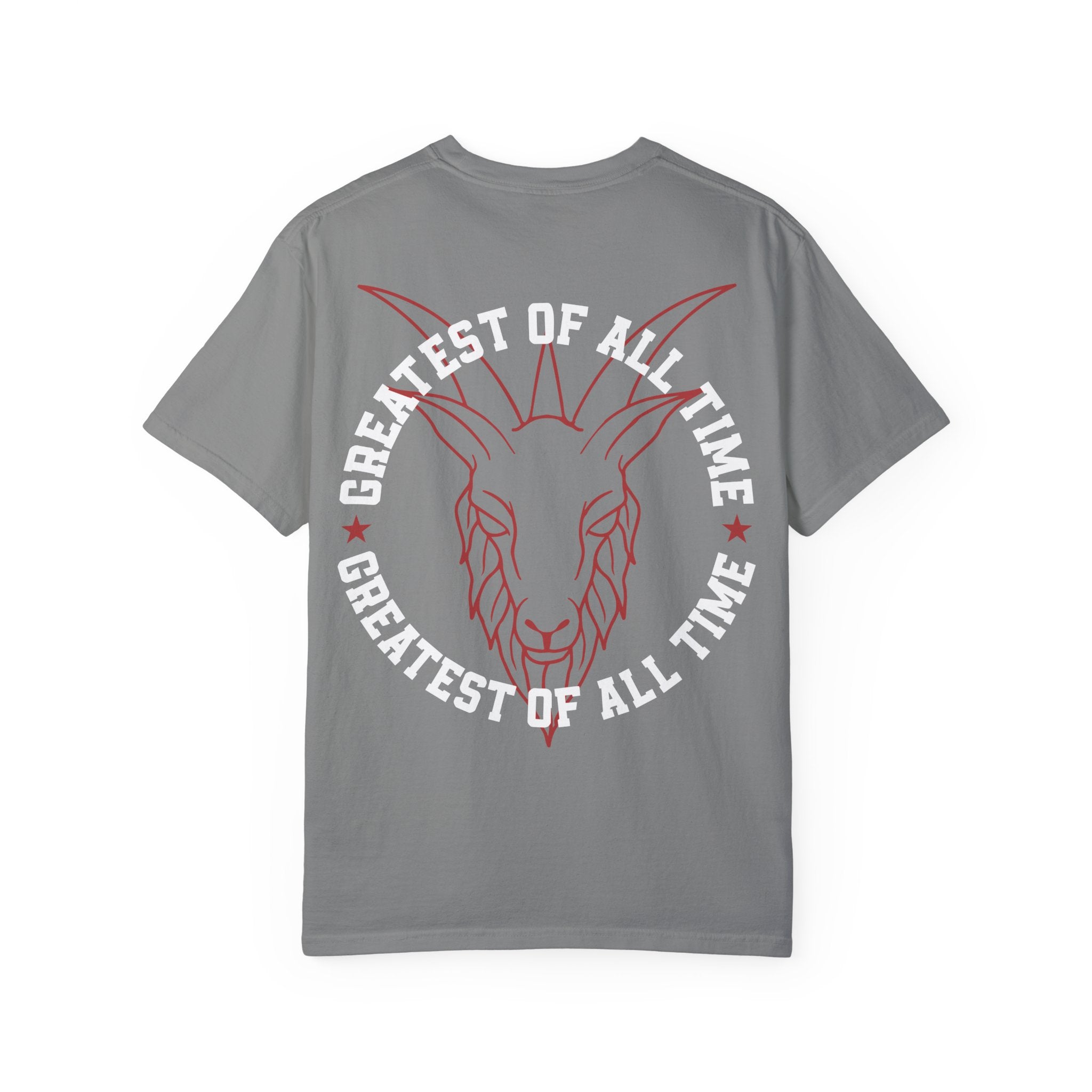 Unisex Garment-Dyed T-shirt - 'Greatest of All Time' Goat Design