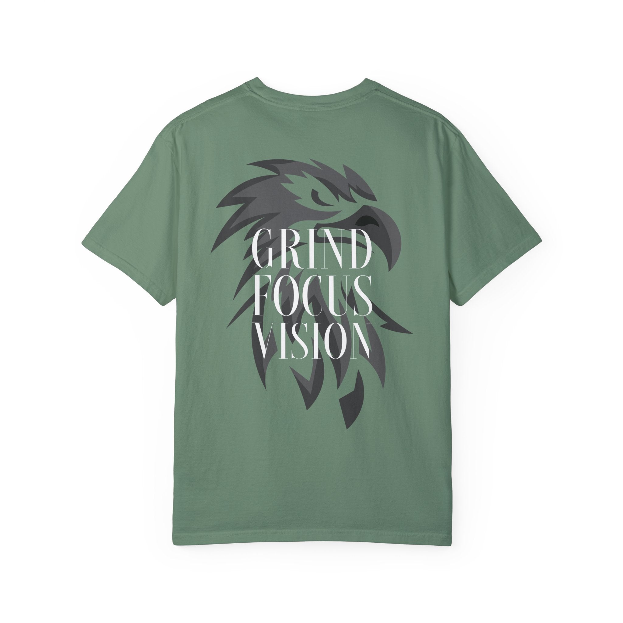 Motivational Unisex Garment-Dyed T-Shirt - Grind Focus Vision