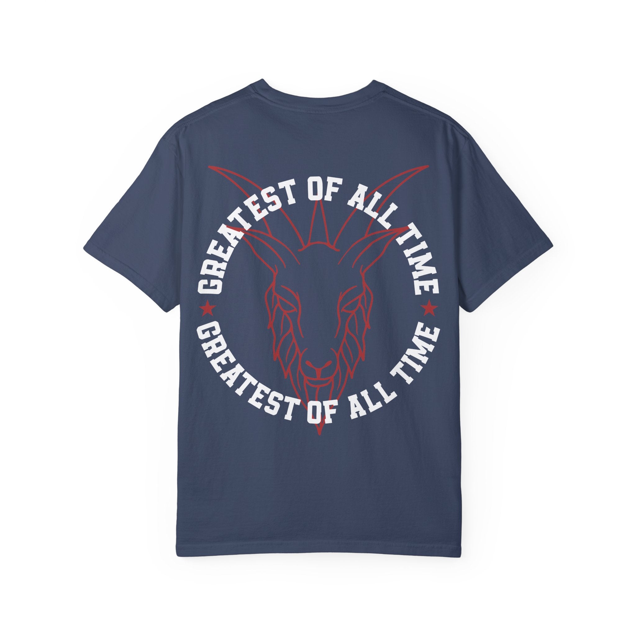 Unisex Garment-Dyed T-shirt - 'Greatest of All Time' Goat Design
