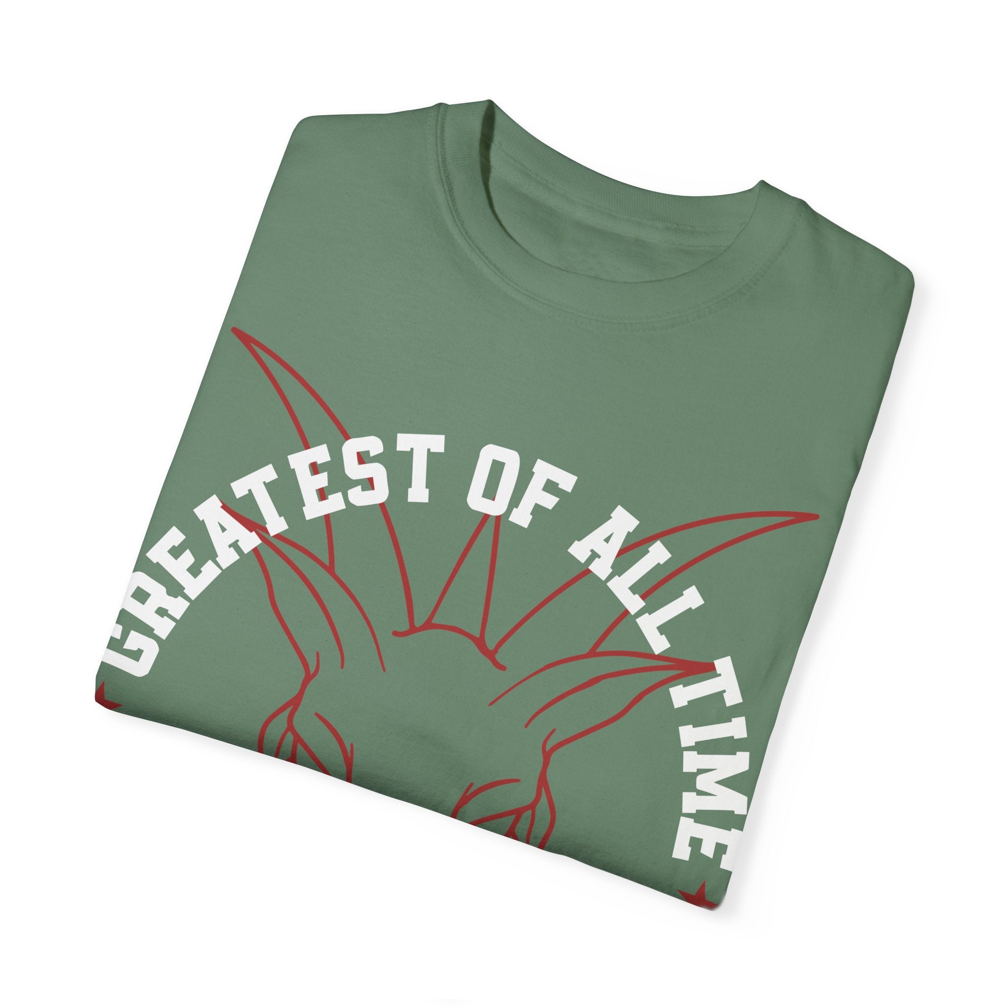 Unisex Garment-Dyed T-shirt - 'Greatest of All Time' Goat Design