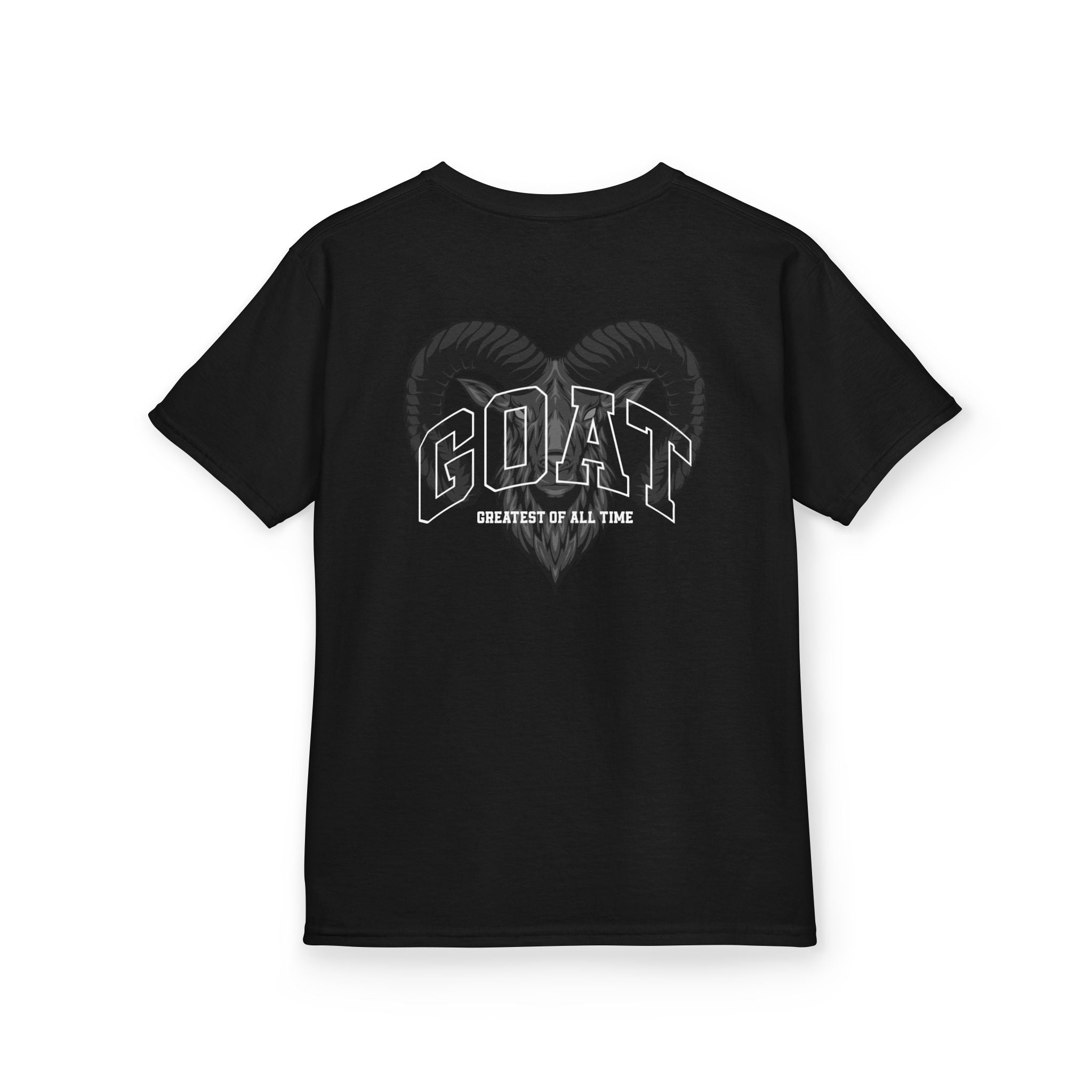 Kids GOAT Graphic Tee - Greatest of All Time Black T-Shirt