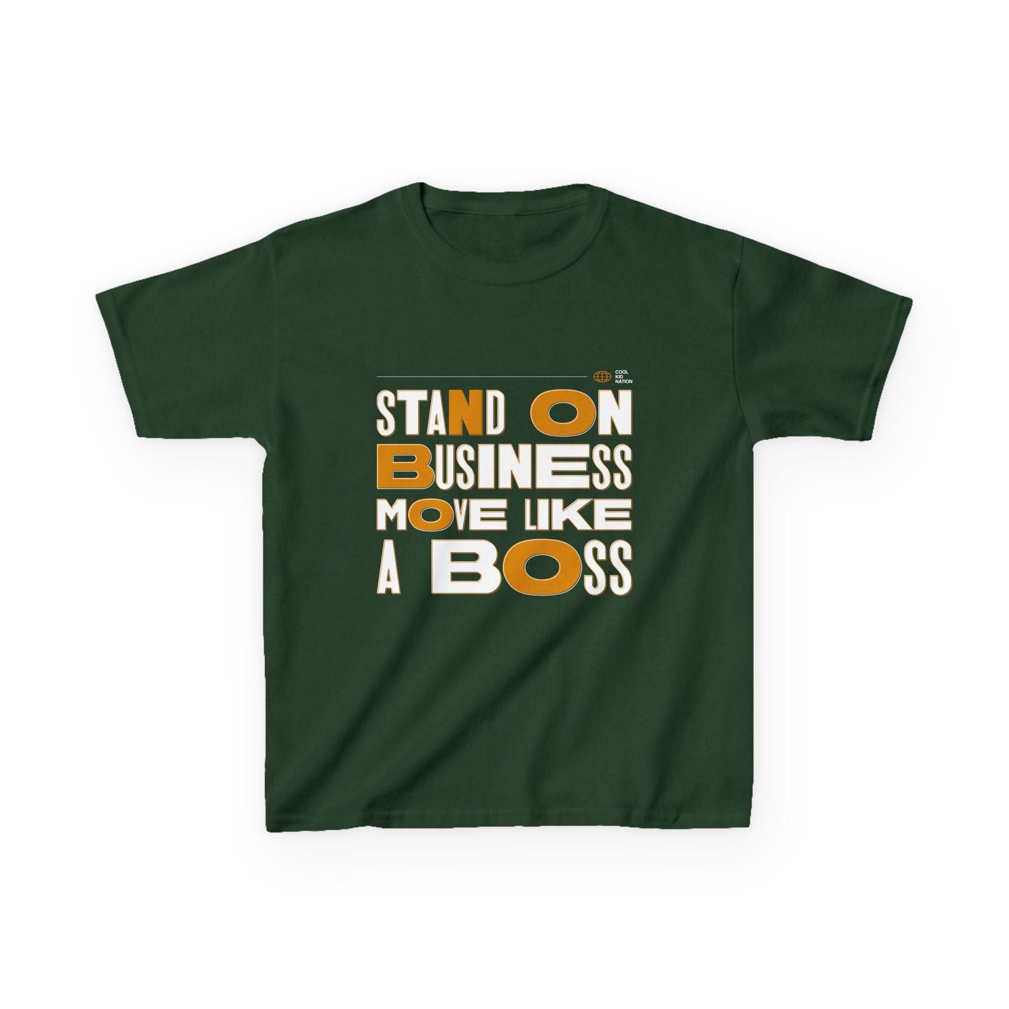 Kids Boss Tee - 'Stand On Business, Move Like A Boss' Statement T-Shirt
