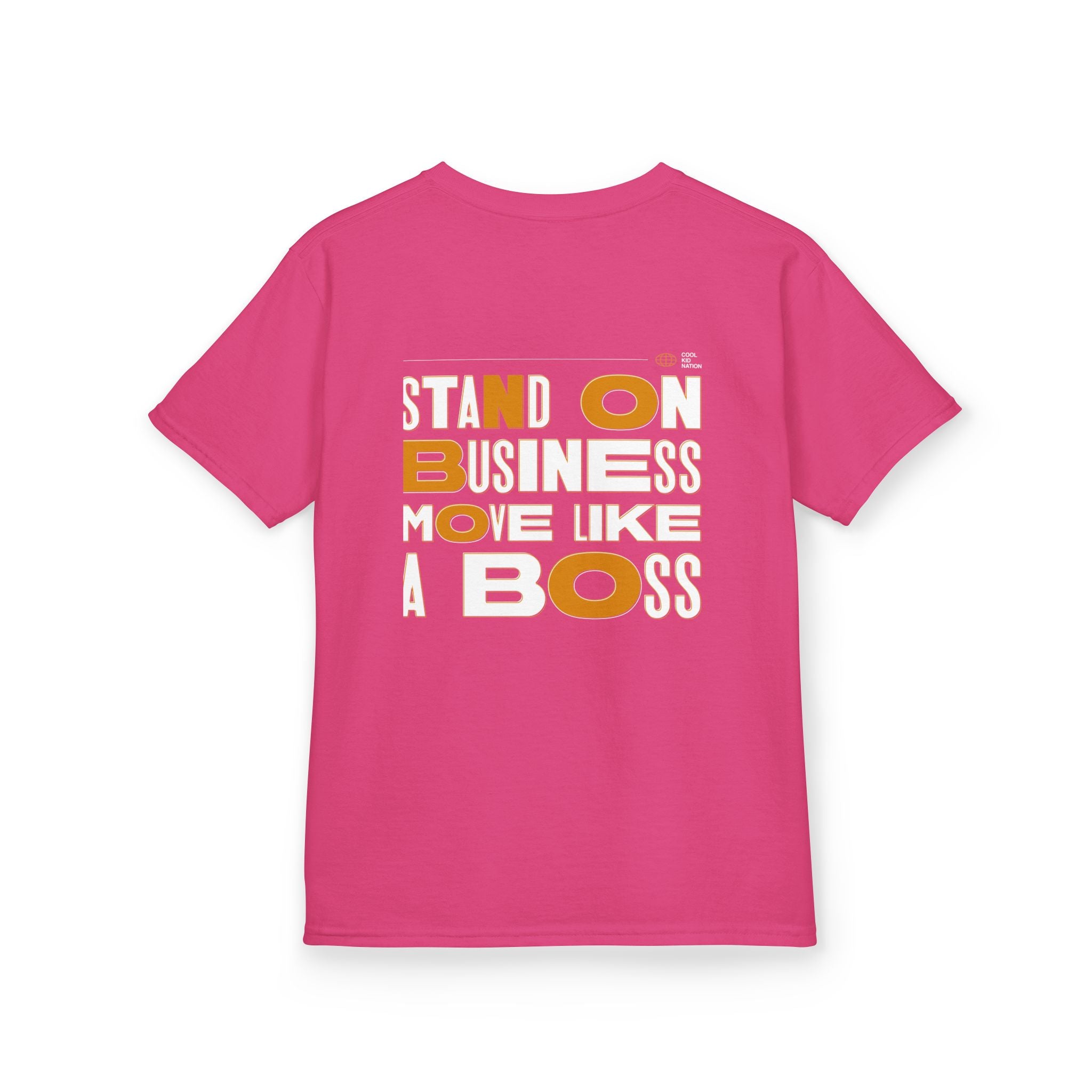 Kids Boss Tee - 'Stand On Business, Move Like A Boss' Statement T-Shirt