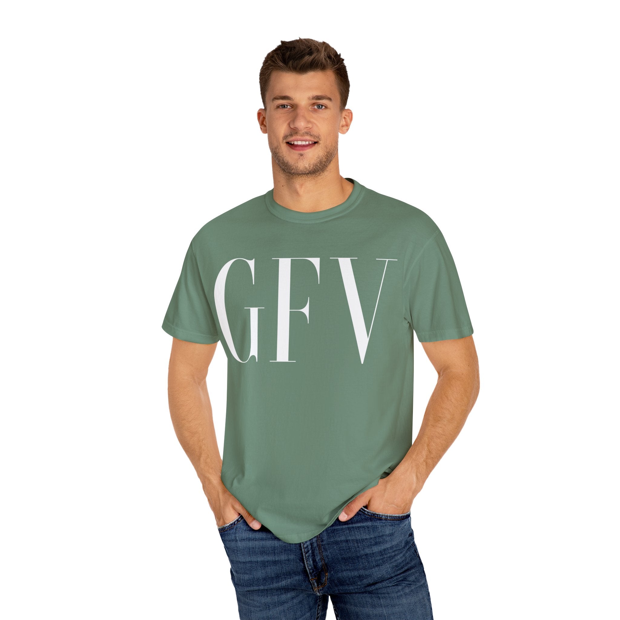 Motivational Unisex Garment-Dyed T-Shirt - Grind Focus Vision