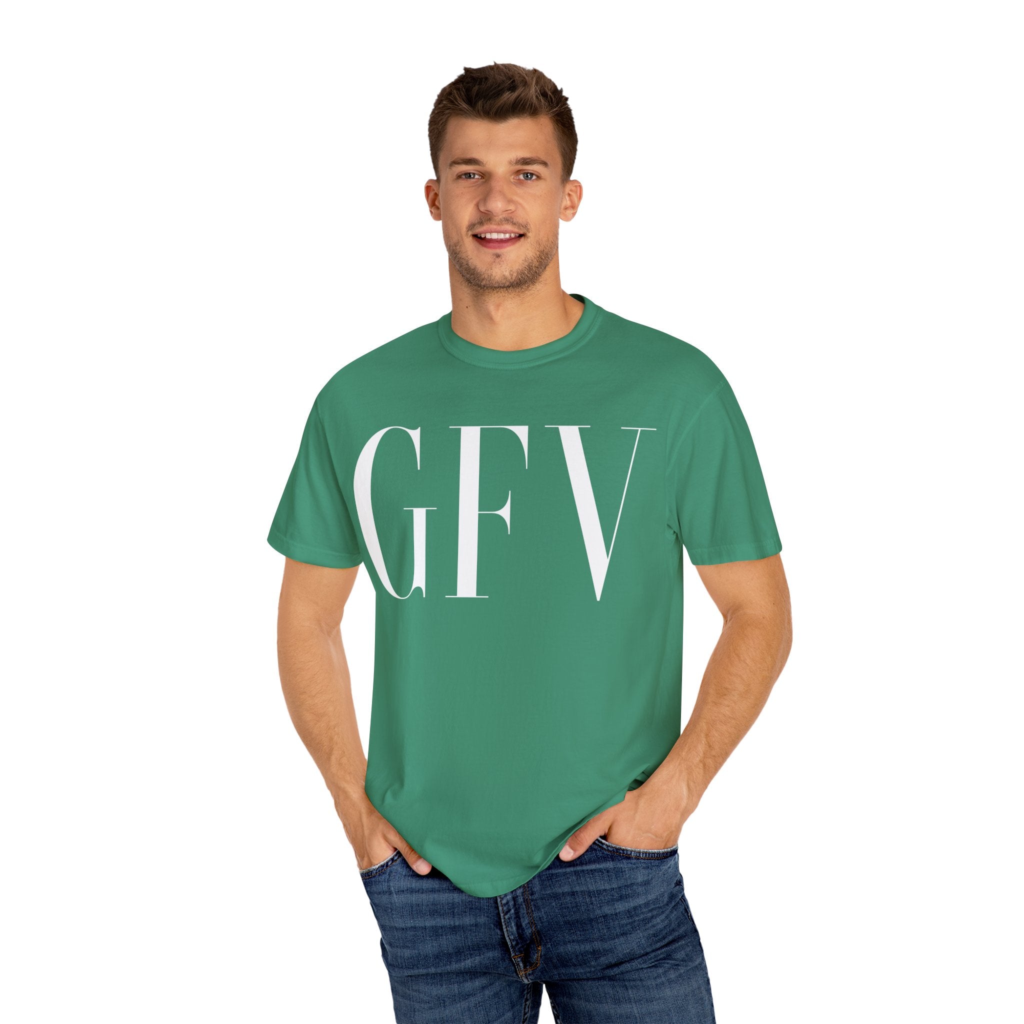 Motivational Unisex Garment-Dyed T-Shirt - Grind Focus Vision