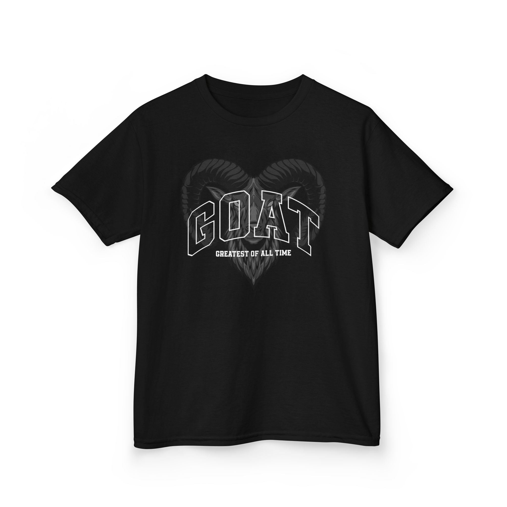 Kids GOAT Graphic Tee - Greatest of All Time Black T-Shirt
