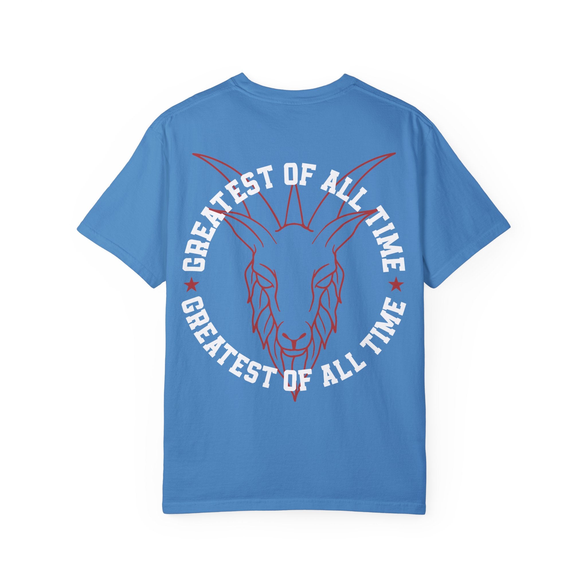 Unisex Garment-Dyed T-shirt - 'Greatest of All Time' Goat Design