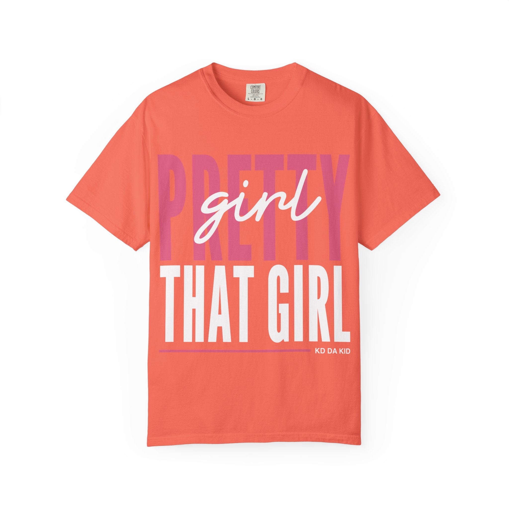Adult That Girl Graphic T-Shirt — "Pretty Girl That Girl" Coral Tee