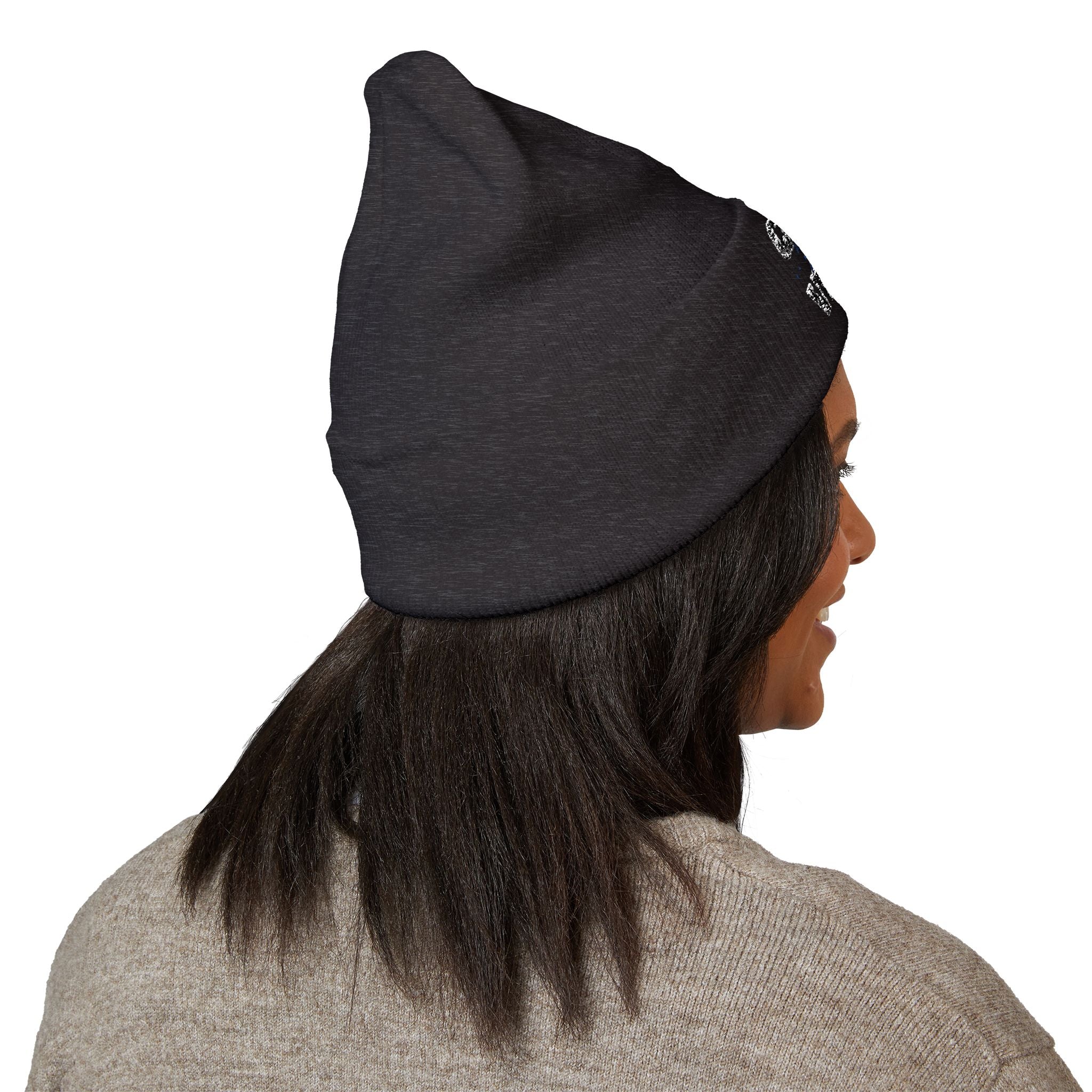 Embroidered Blue "Grind Focus Vision" Classic Cuffed Beanie – Cozy Winter Knit Hat