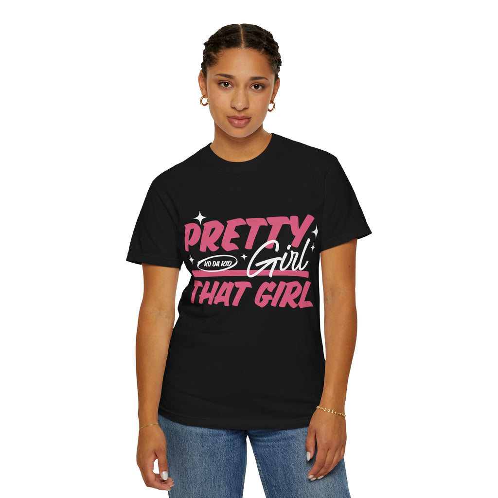 Pretty Girl That Girl T-Shirt – Retro Pink & Orange Graphic Tee