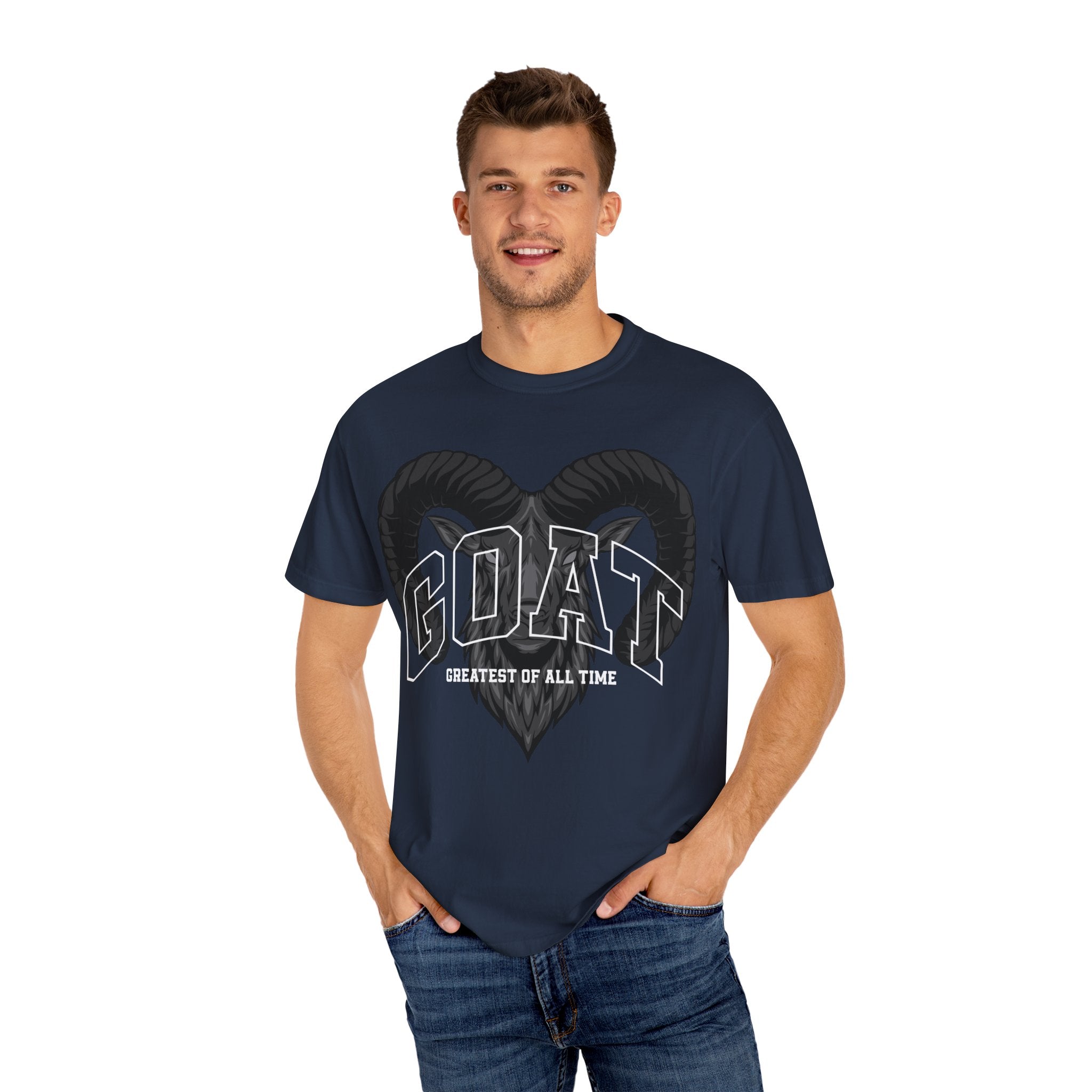 Unisex Garment-Dyed T-Shirt - GOAT Design, Greatest of All Time