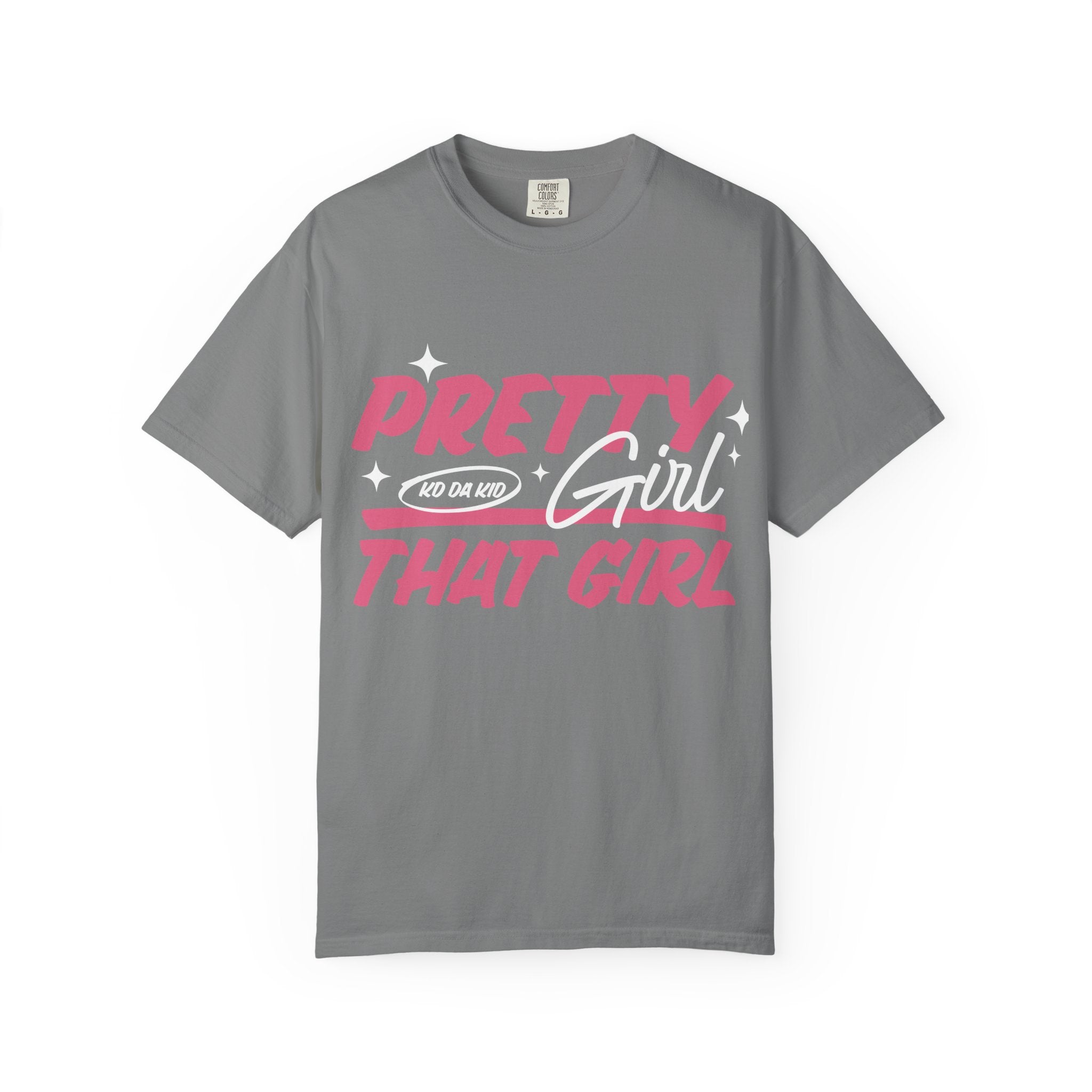 Pretty Girl That Girl T-Shirt – Retro Pink & Orange Graphic Tee
