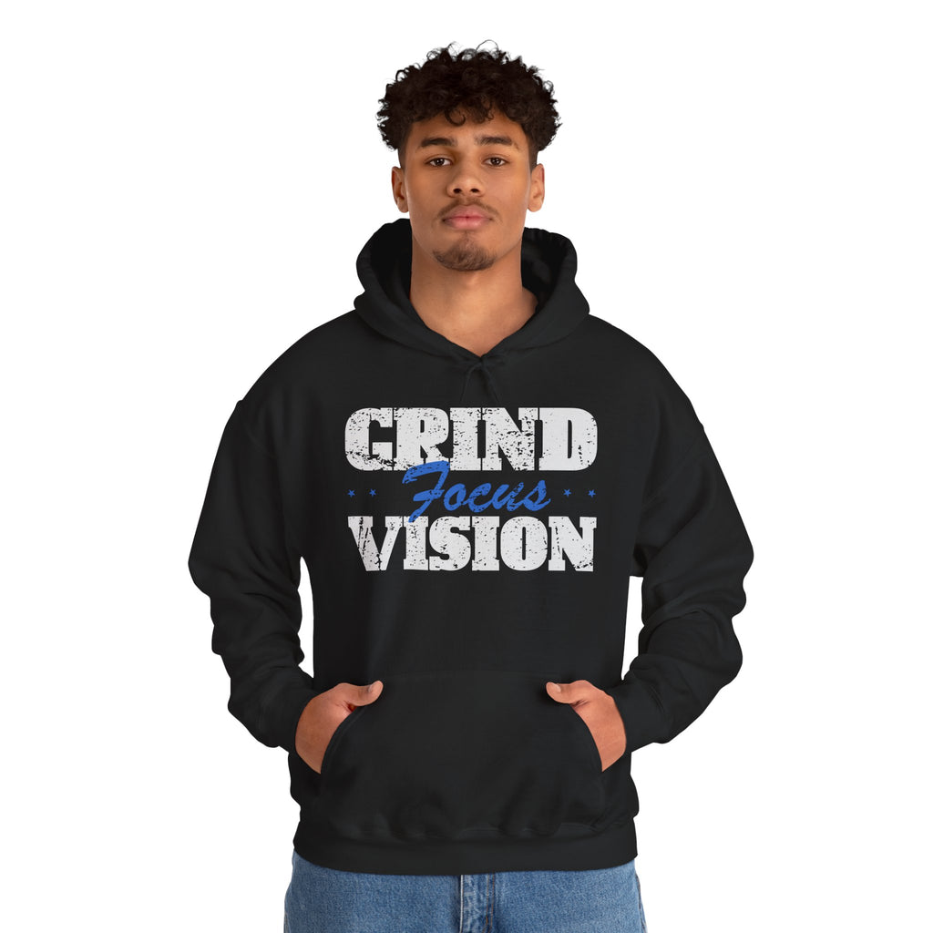Blue Grind Focus Vision Hoodie — Motivational Fitness Streetwear
