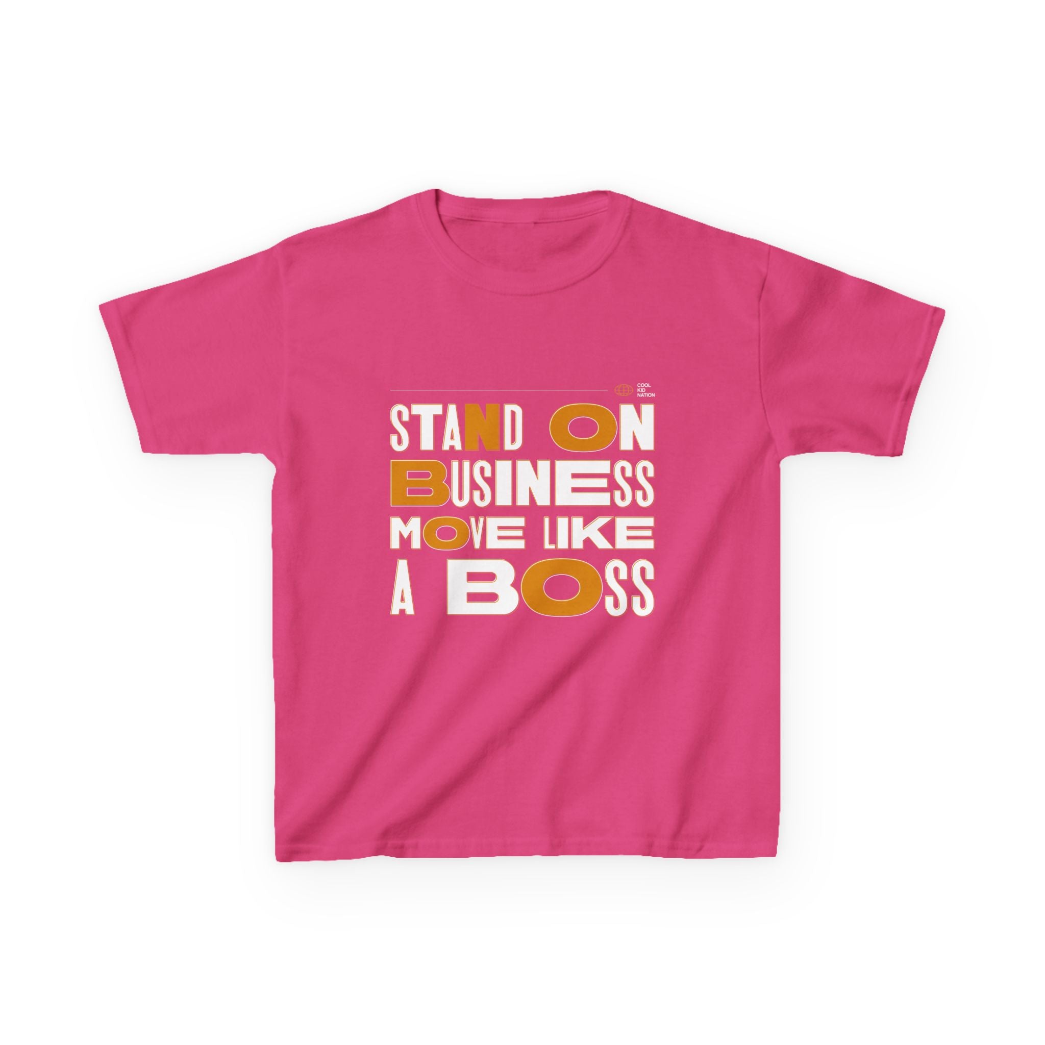 Kids Boss Tee - 'Stand On Business, Move Like A Boss' Statement T-Shirt