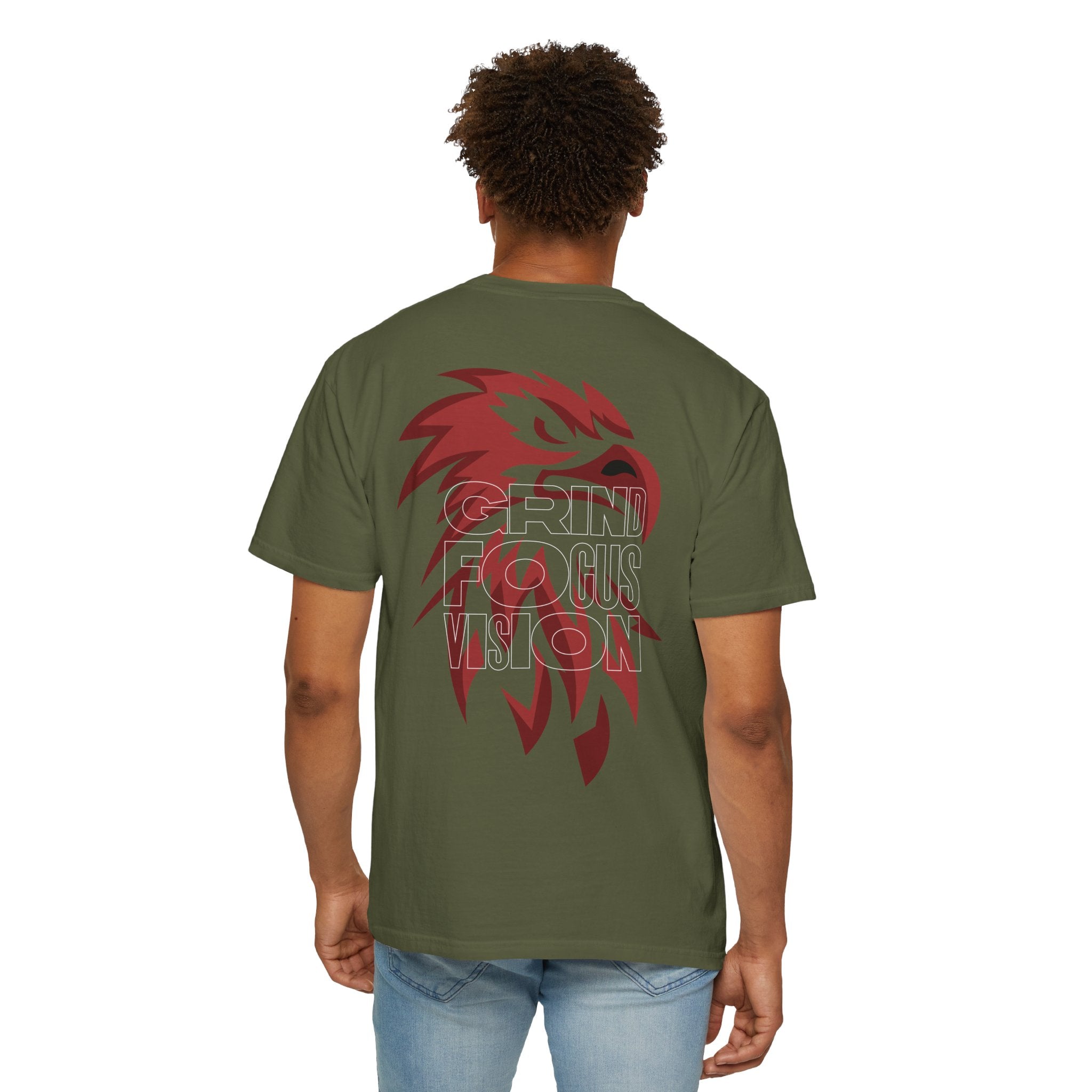 Grind Focus Vision Unisex Garment-Dyed T-Shirt - Motivational Graphic Tee
