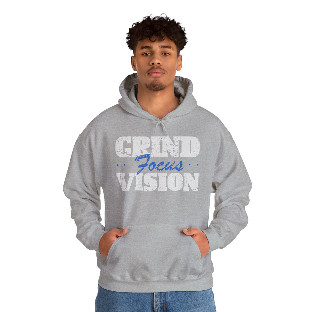 Blue Grind Focus Vision Hoodie — Motivational Fitness Streetwear