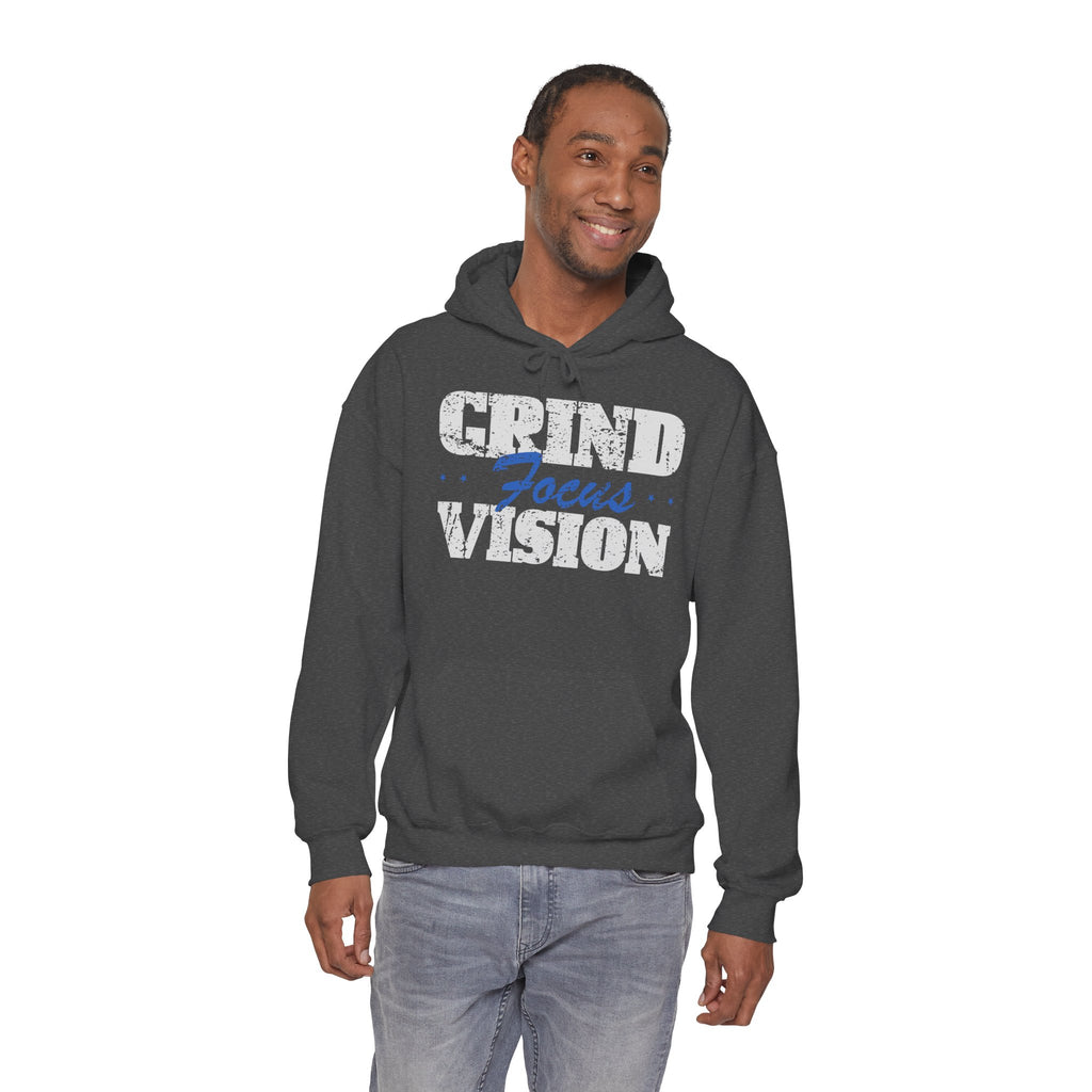 Blue Grind Focus Vision Hoodie — Motivational Fitness Streetwear