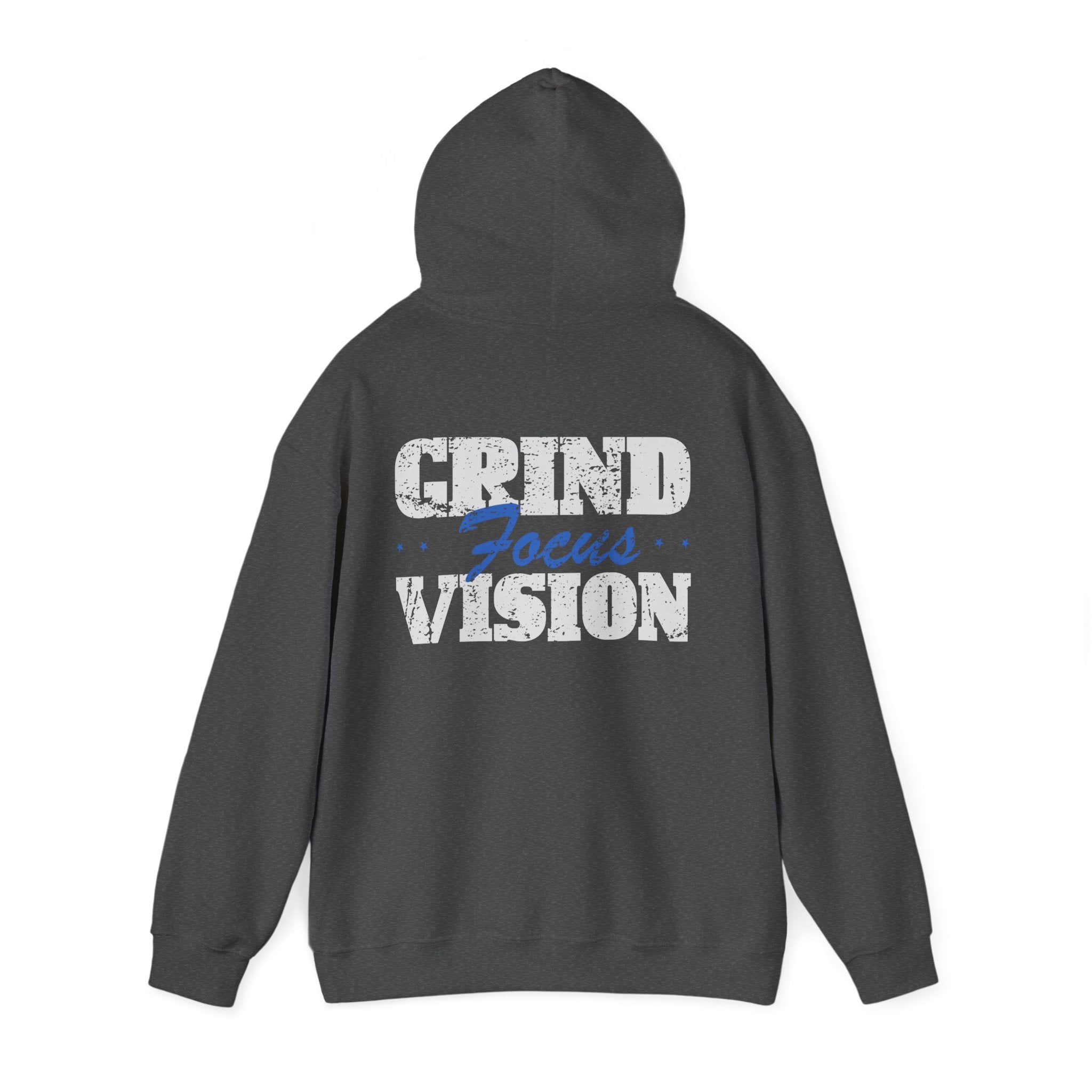 Blue Grind Focus Vision Hoodie — Motivational Fitness Streetwear