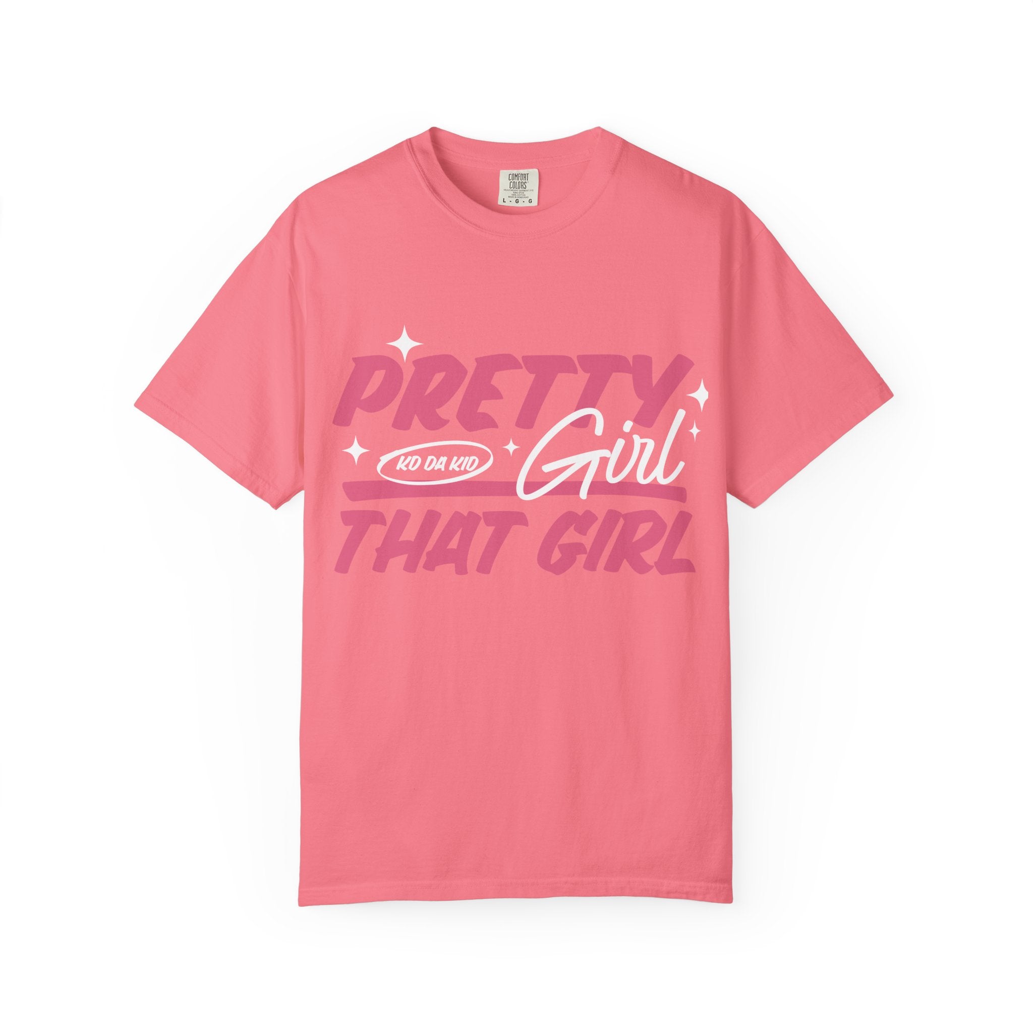 Pretty Girl That Girl T-Shirt – Retro Pink & Orange Graphic Tee