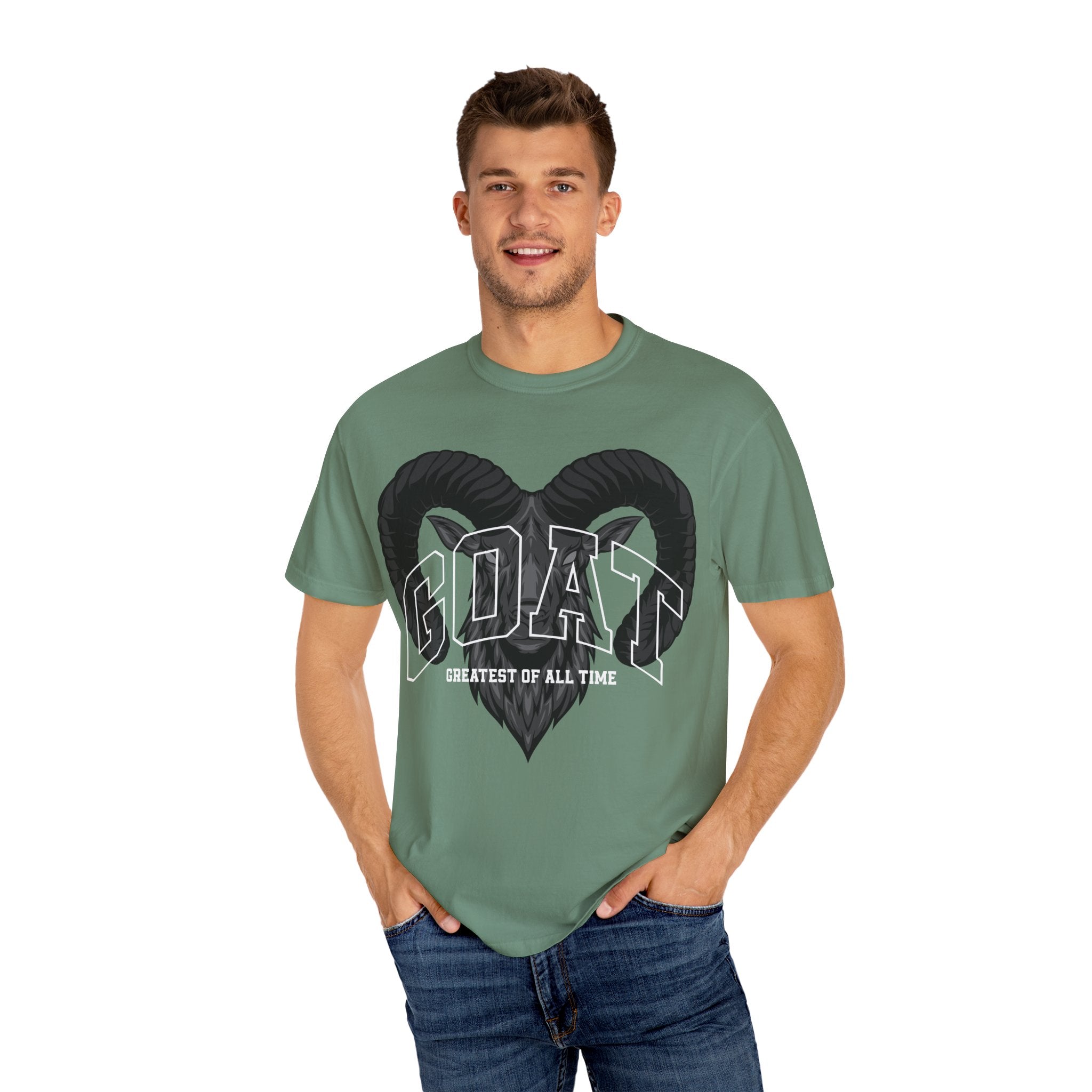 Unisex Garment-Dyed T-Shirt - GOAT Design, Greatest of All Time