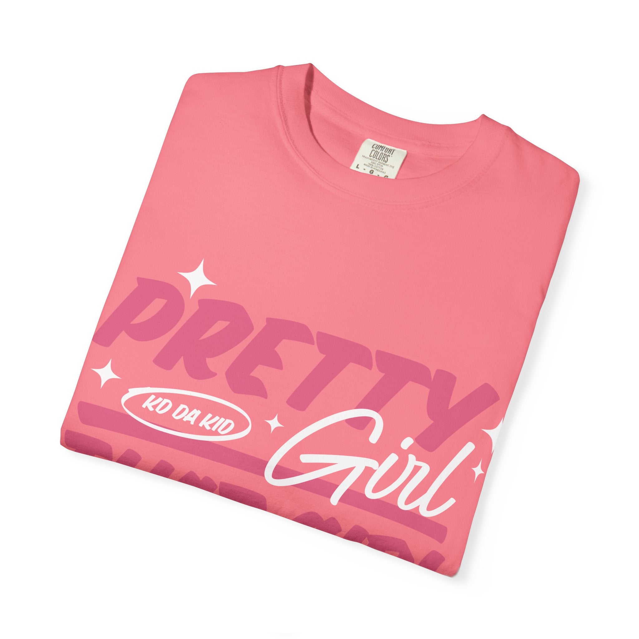 Pretty Girl That Girl T-Shirt – Retro Pink & Orange Graphic Tee