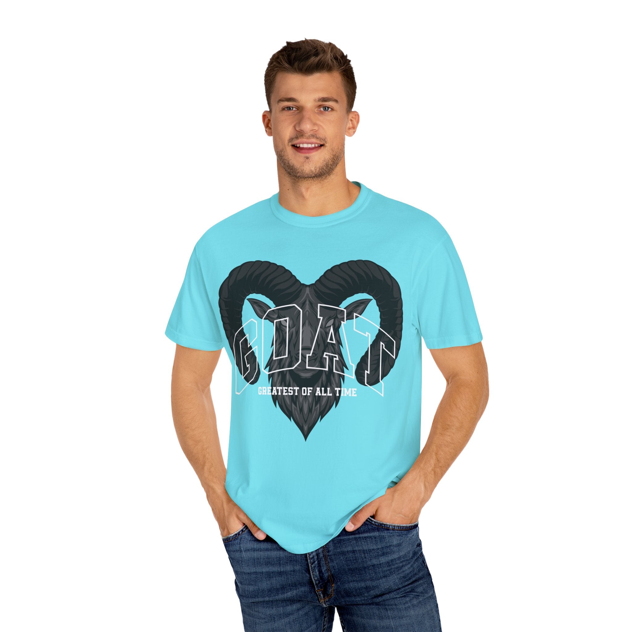 Unisex Garment-Dyed T-Shirt - GOAT Design, Greatest of All Time