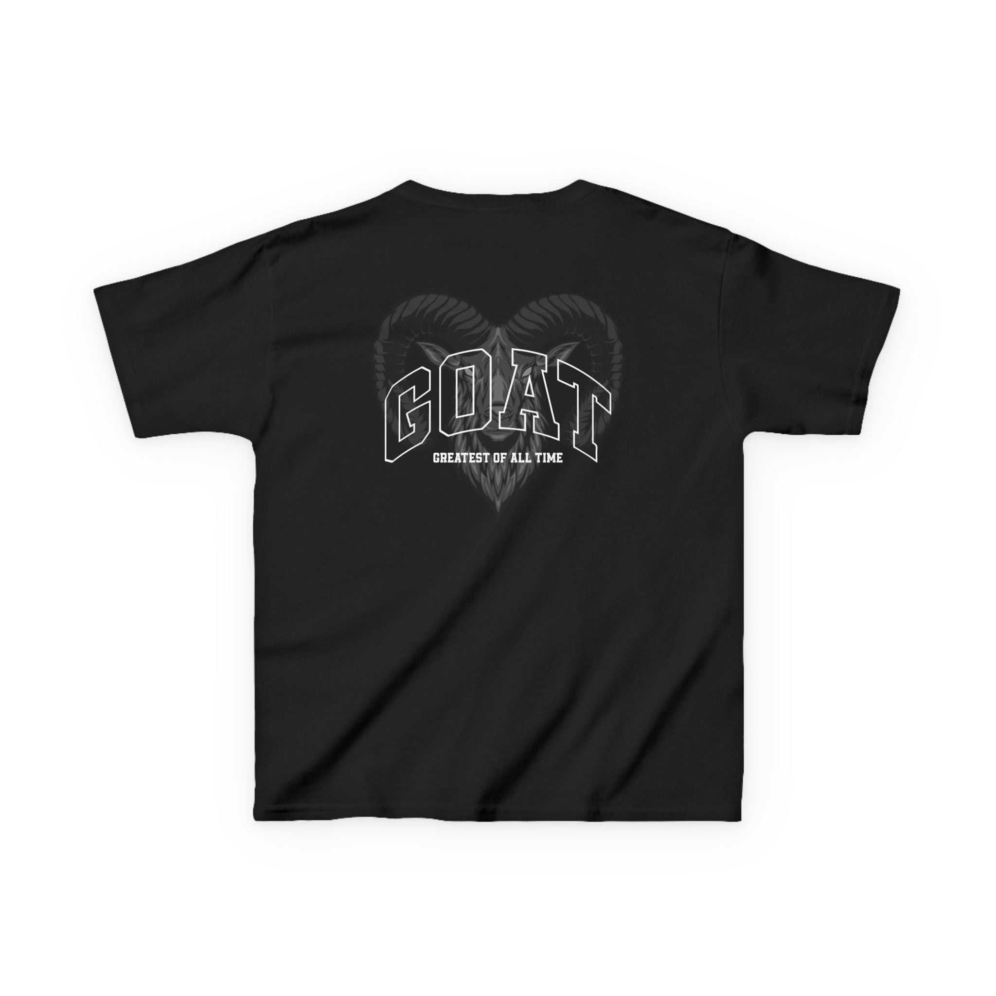 Kids GOAT Graphic Tee - Greatest of All Time Black T-Shirt