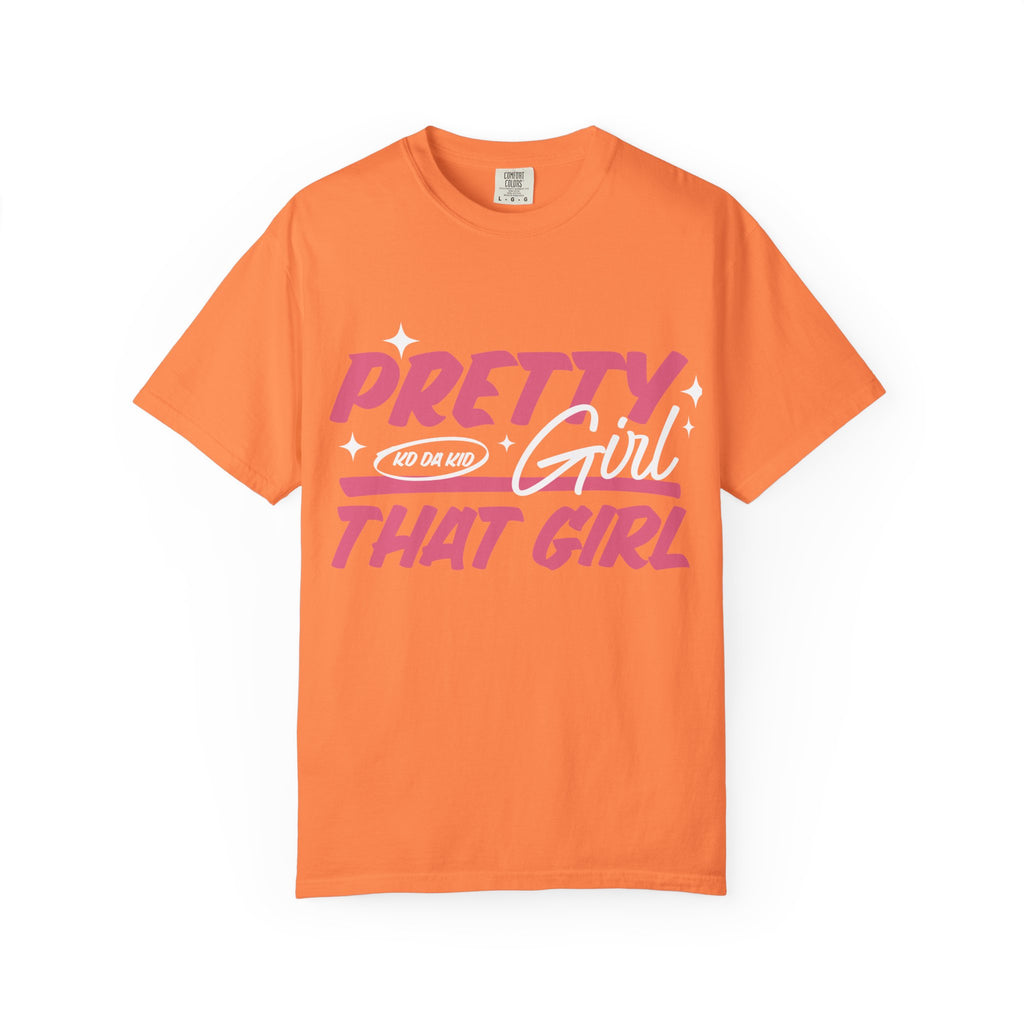 Pretty Girl That Girl T-Shirt – Retro Pink & Orange Graphic Tee