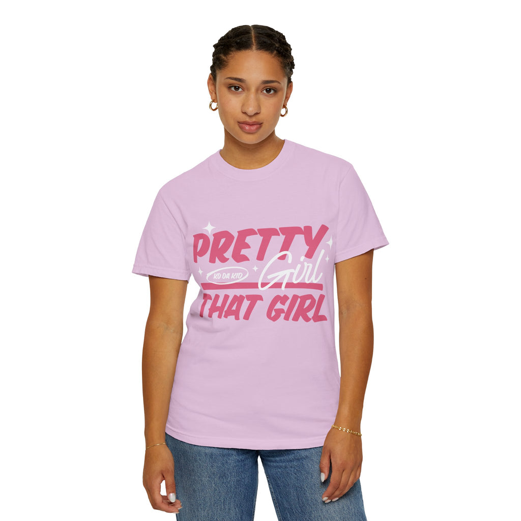 Pretty Girl That Girl T-Shirt – Retro Pink & Orange Graphic Tee