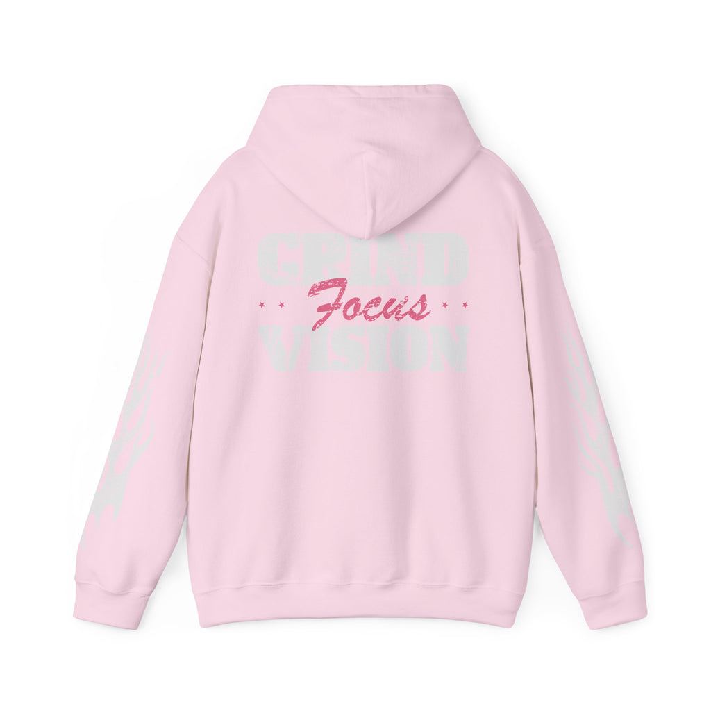 Hoodie — "Hood Star" Flame Sleeve Hoodie (Grind Focus Vision)