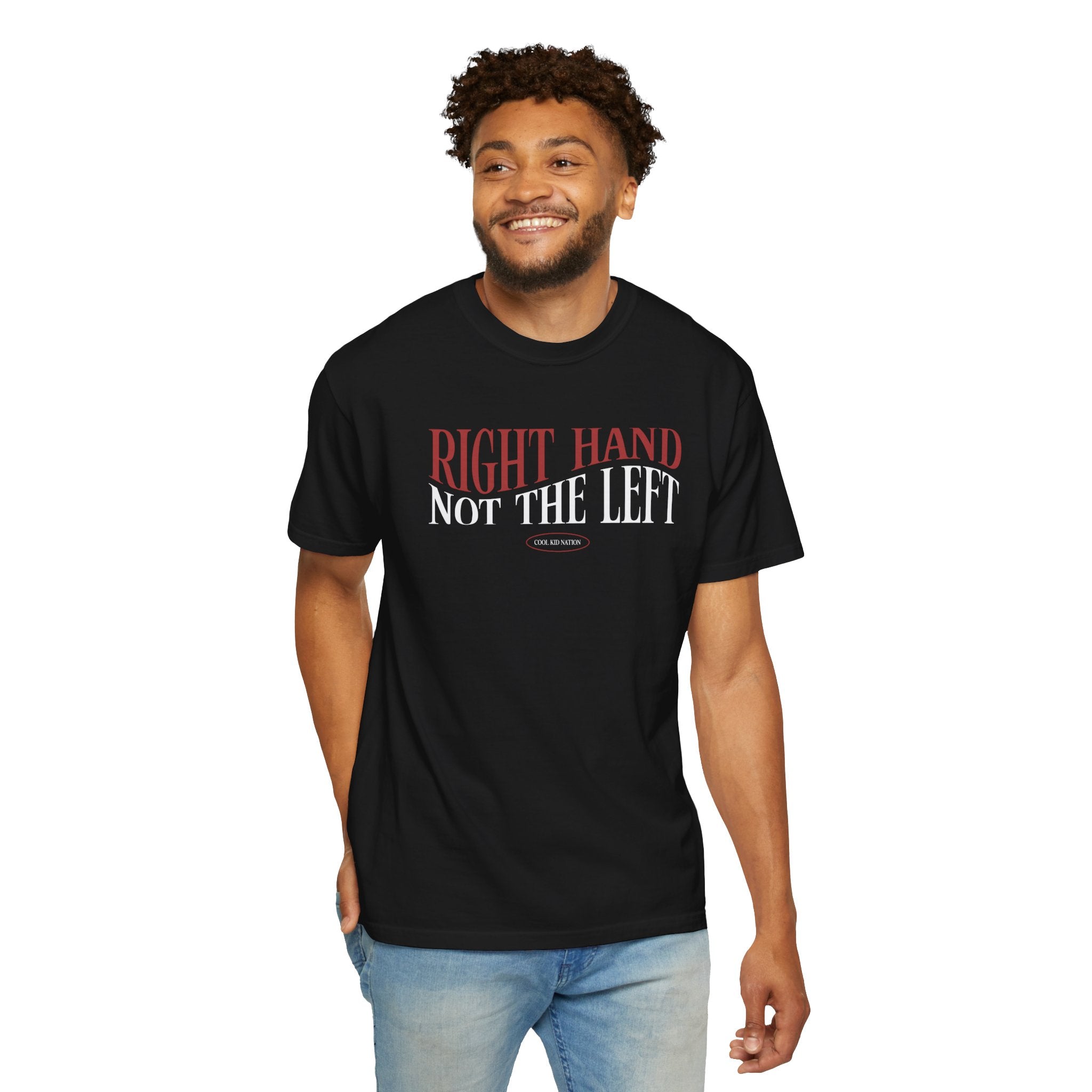 Funny Unisex T-Shirt - "Right Hand Not The Left" - Perfect for Casual Wear and Gifts