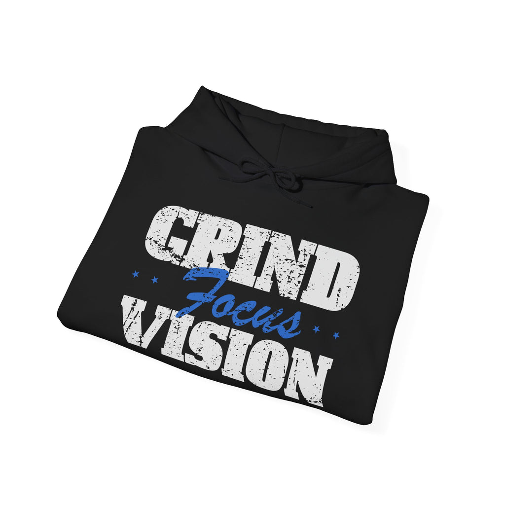 Blue Grind Focus Vision Hoodie — Motivational Fitness Streetwear