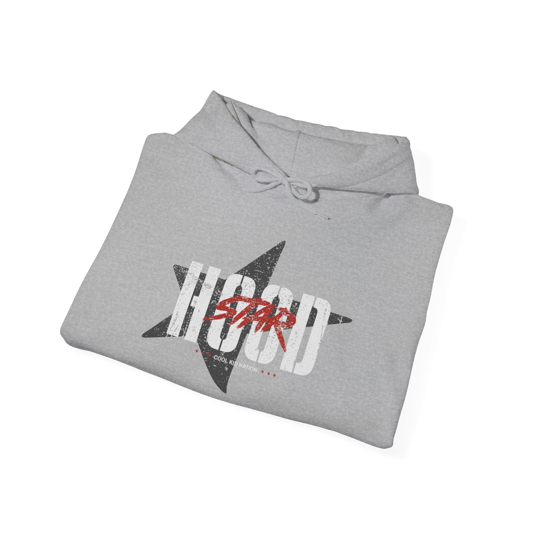 Hooded Sweatshirt — 'Grind Focus Vision' Black Hoodie with Flame Sleeves