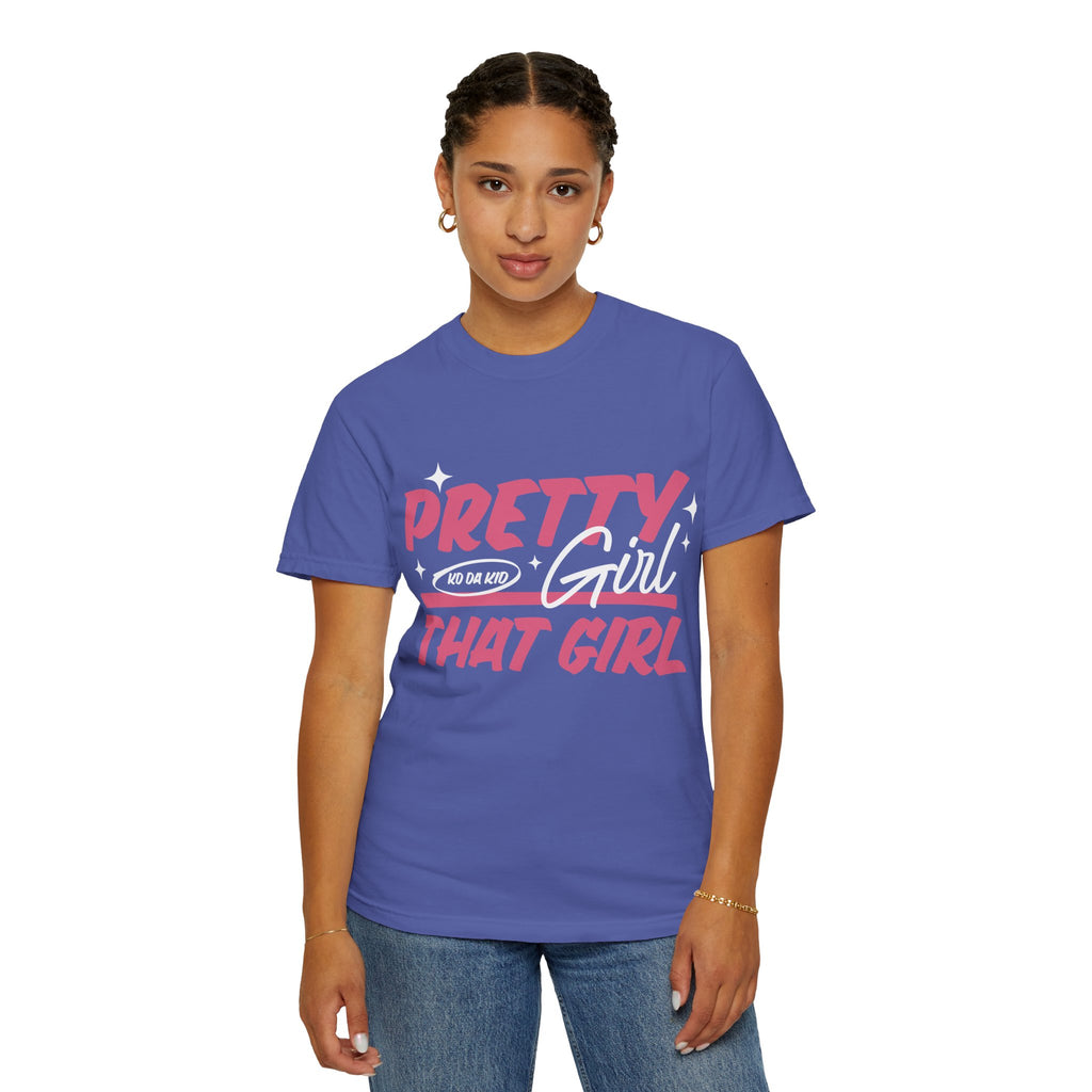 Pretty Girl That Girl T-Shirt – Retro Pink & Orange Graphic Tee