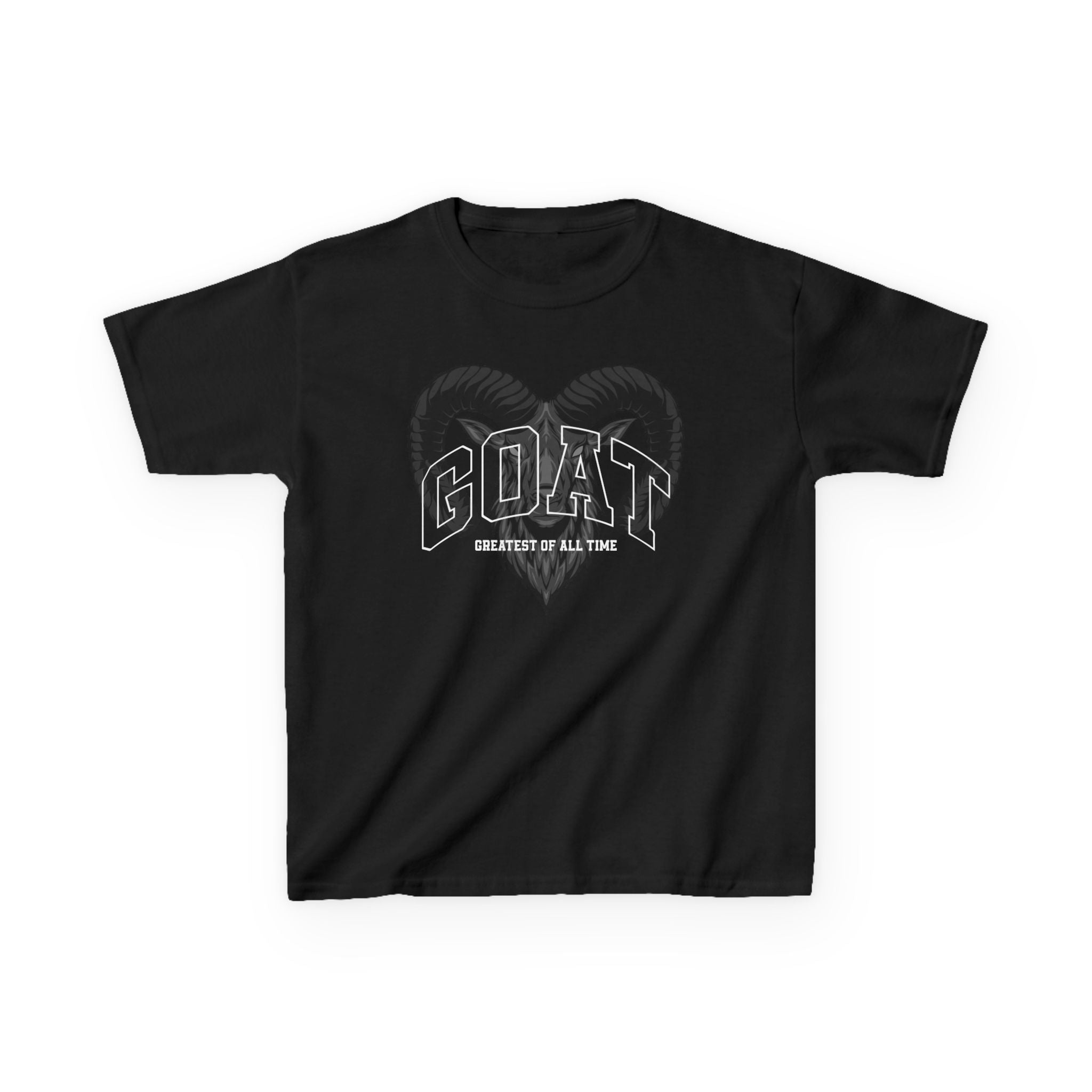 Kids GOAT Graphic Tee - Greatest of All Time Black T-Shirt