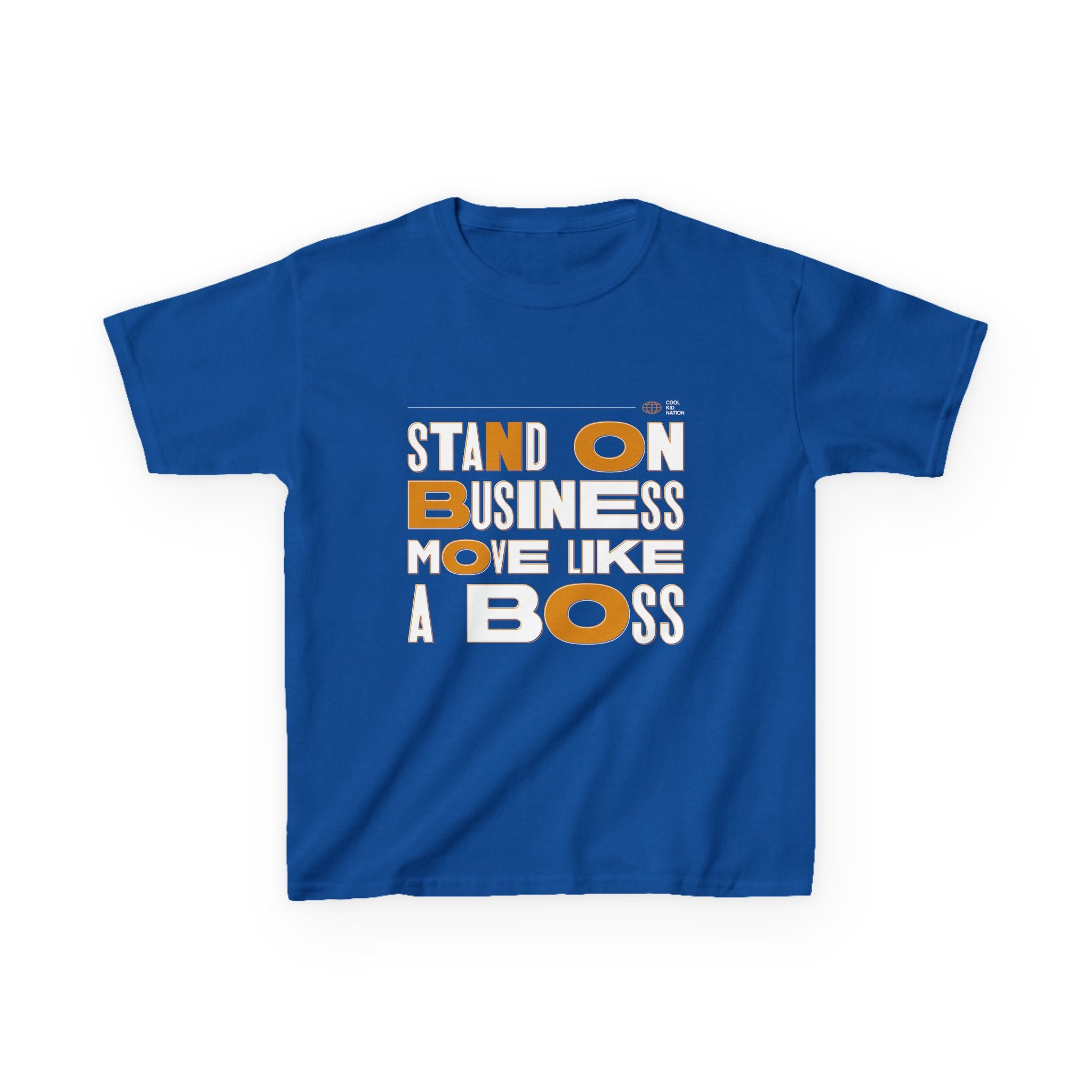 Kids Boss Tee - 'Stand On Business, Move Like A Boss' Statement T-Shirt