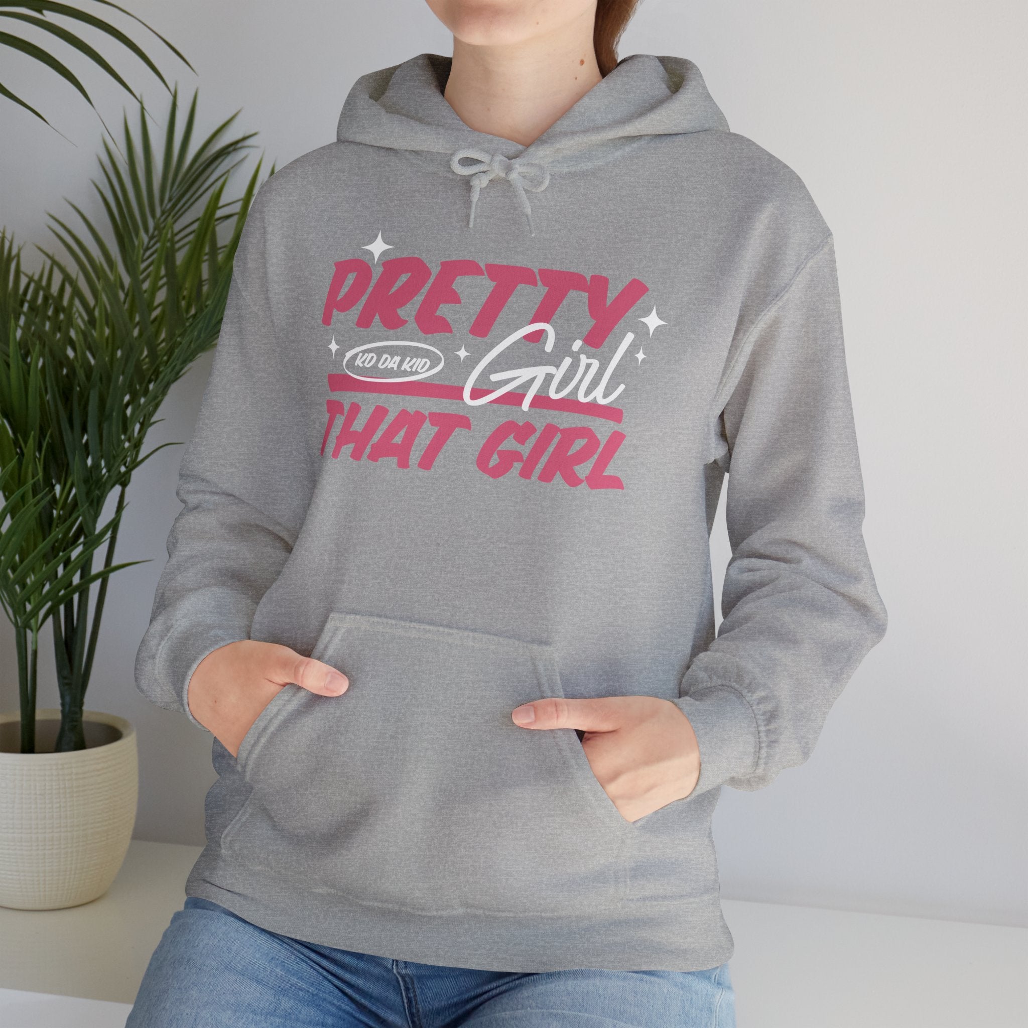 That Girl Hoodie - "Pretty Girl, " Pink Graphic Pullover