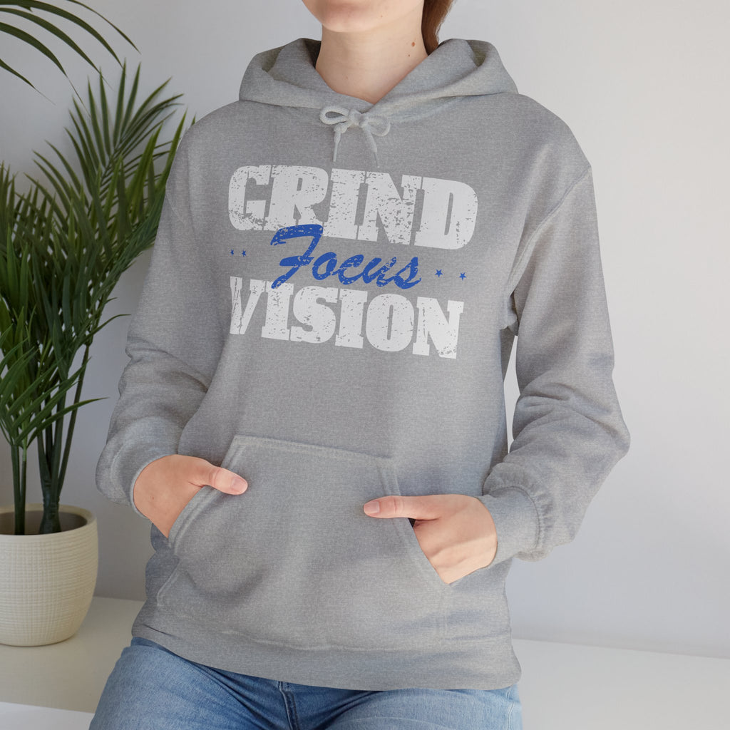Blue Grind Focus Vision Hoodie — Motivational Fitness Streetwear