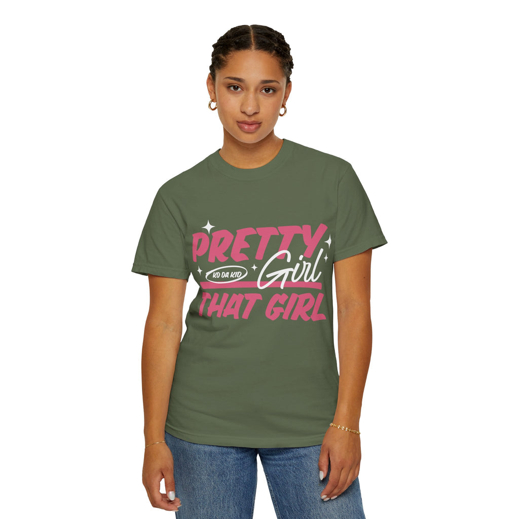 Pretty Girl That Girl T-Shirt – Retro Pink & Orange Graphic Tee