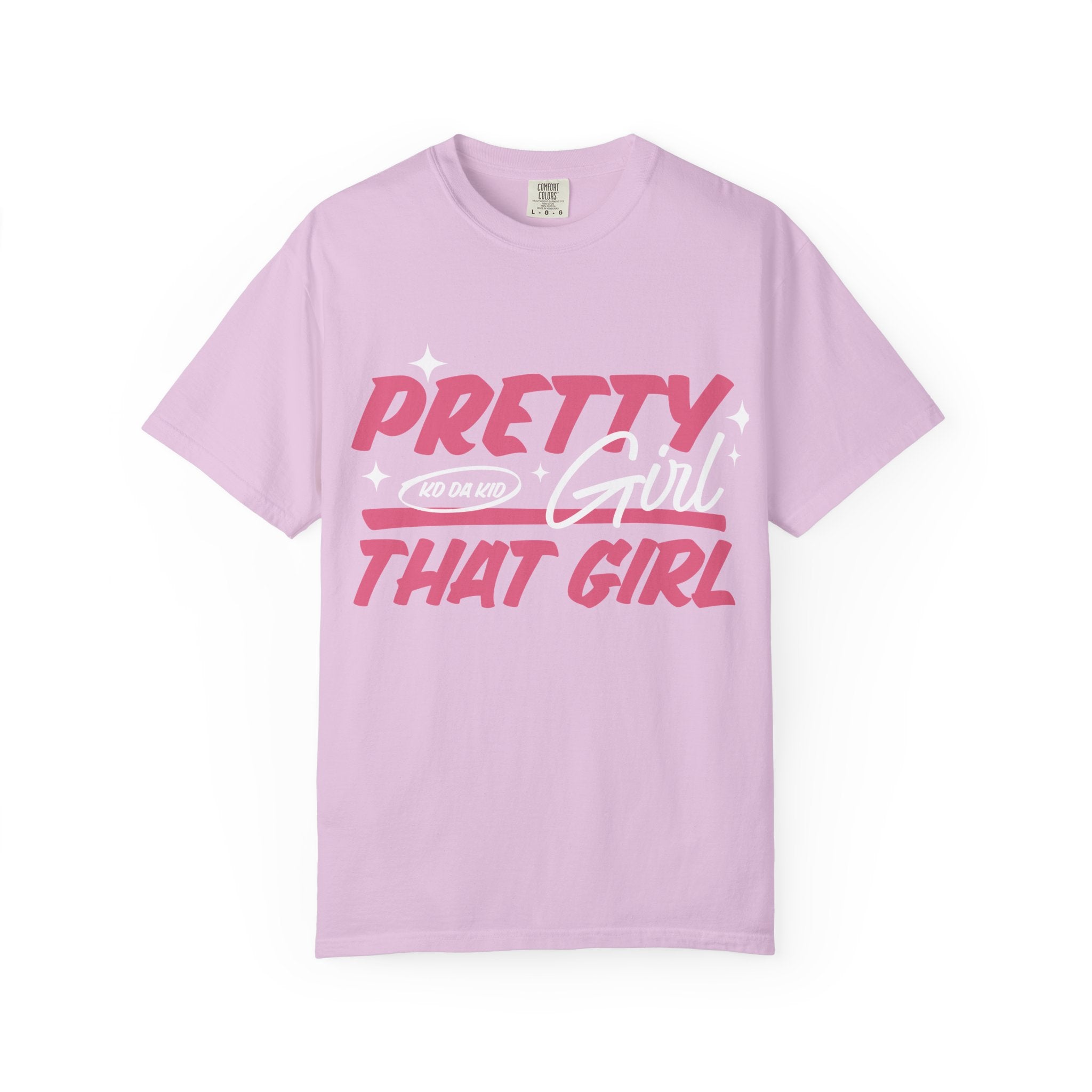 Pretty Girl That Girl T-Shirt – Retro Pink & Orange Graphic Tee