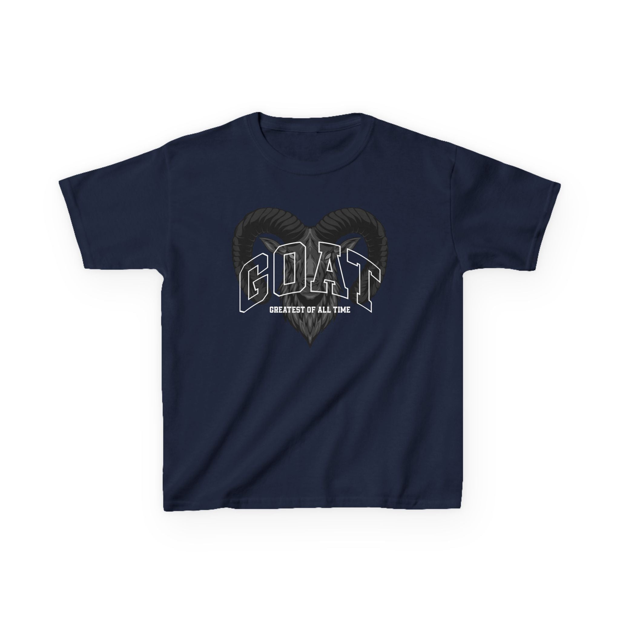 Kids GOAT Graphic Tee - Greatest of All Time Black T-Shirt