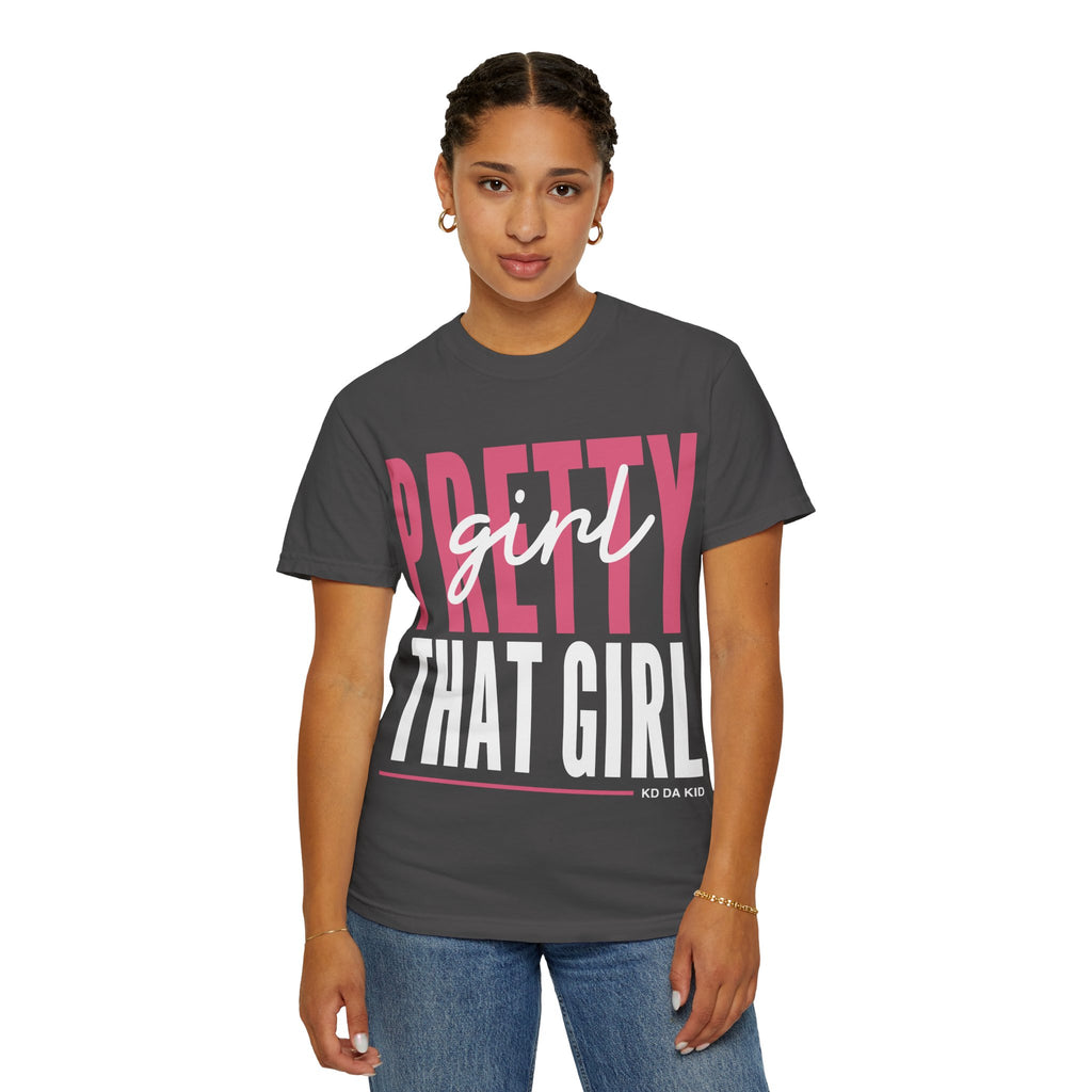 Adult That Girl Graphic T-Shirt — "Pretty Girl That Girl" Coral Tee