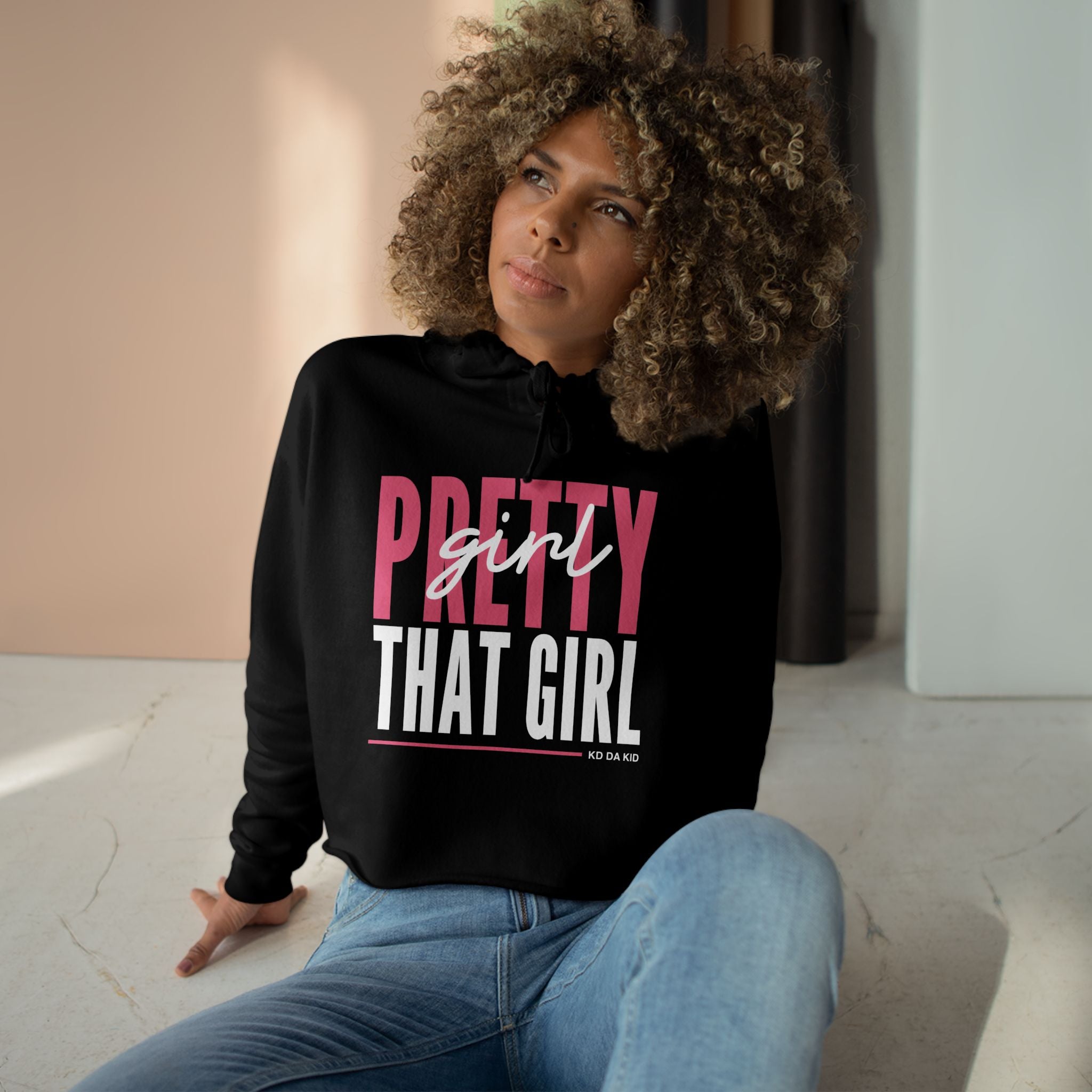 That Girl Crop Hoodie – "Pretty Girl" Graphic Cropped Pullover