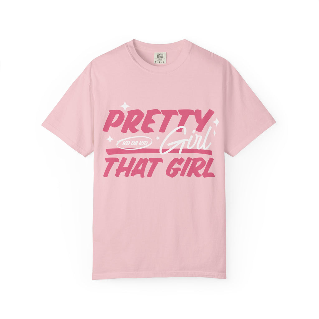 Pretty Girl That Girl T-Shirt – Retro Pink & Orange Graphic Tee