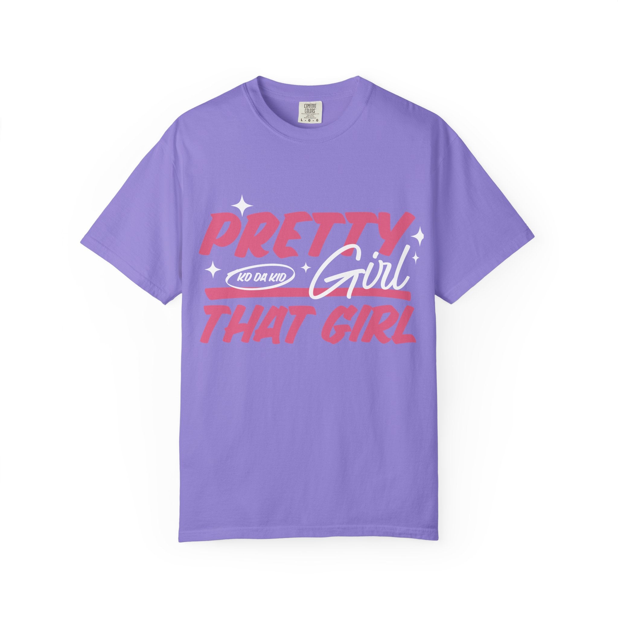 Pretty Girl That Girl T-Shirt – Retro Pink & Orange Graphic Tee
